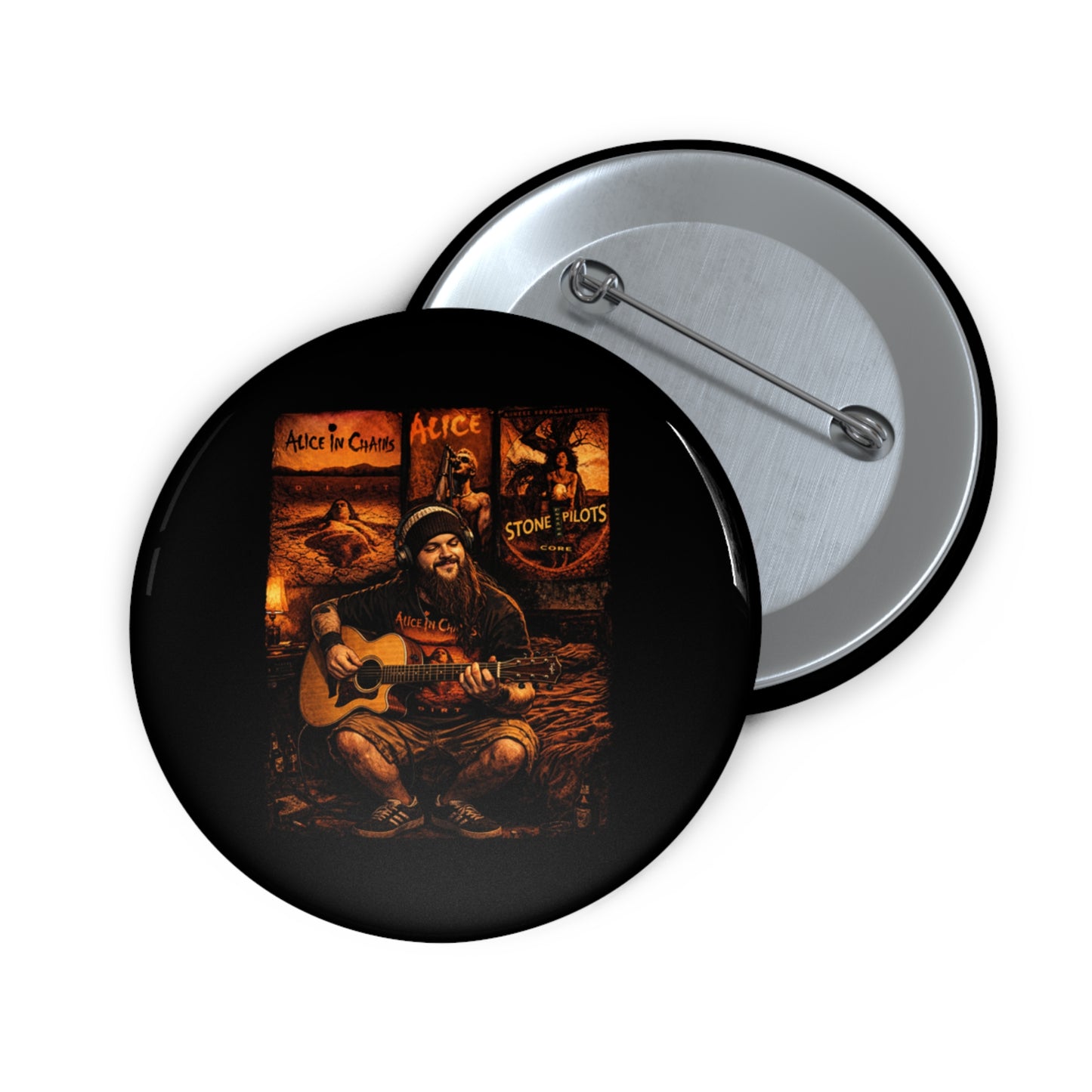 Gronati III 90s Retro Grunge Pin Button