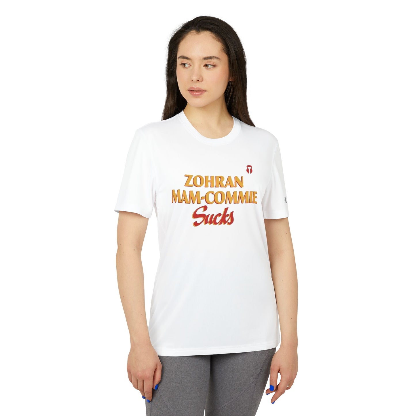 Zohran Mam-Commie Sucks Adidas Brand T-Shirt