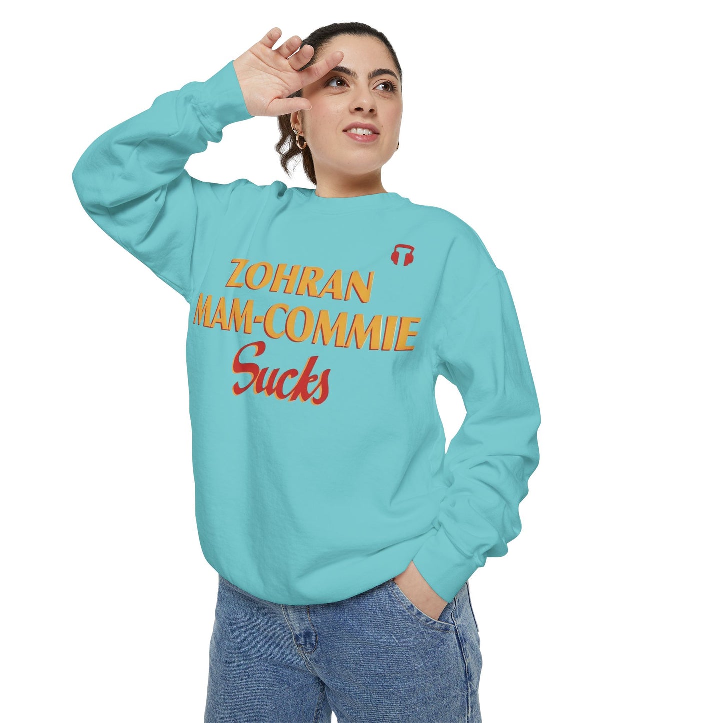 Zohran Mam-Commie Sucks Comfort Colors Brand Crewneck Sweatshirt