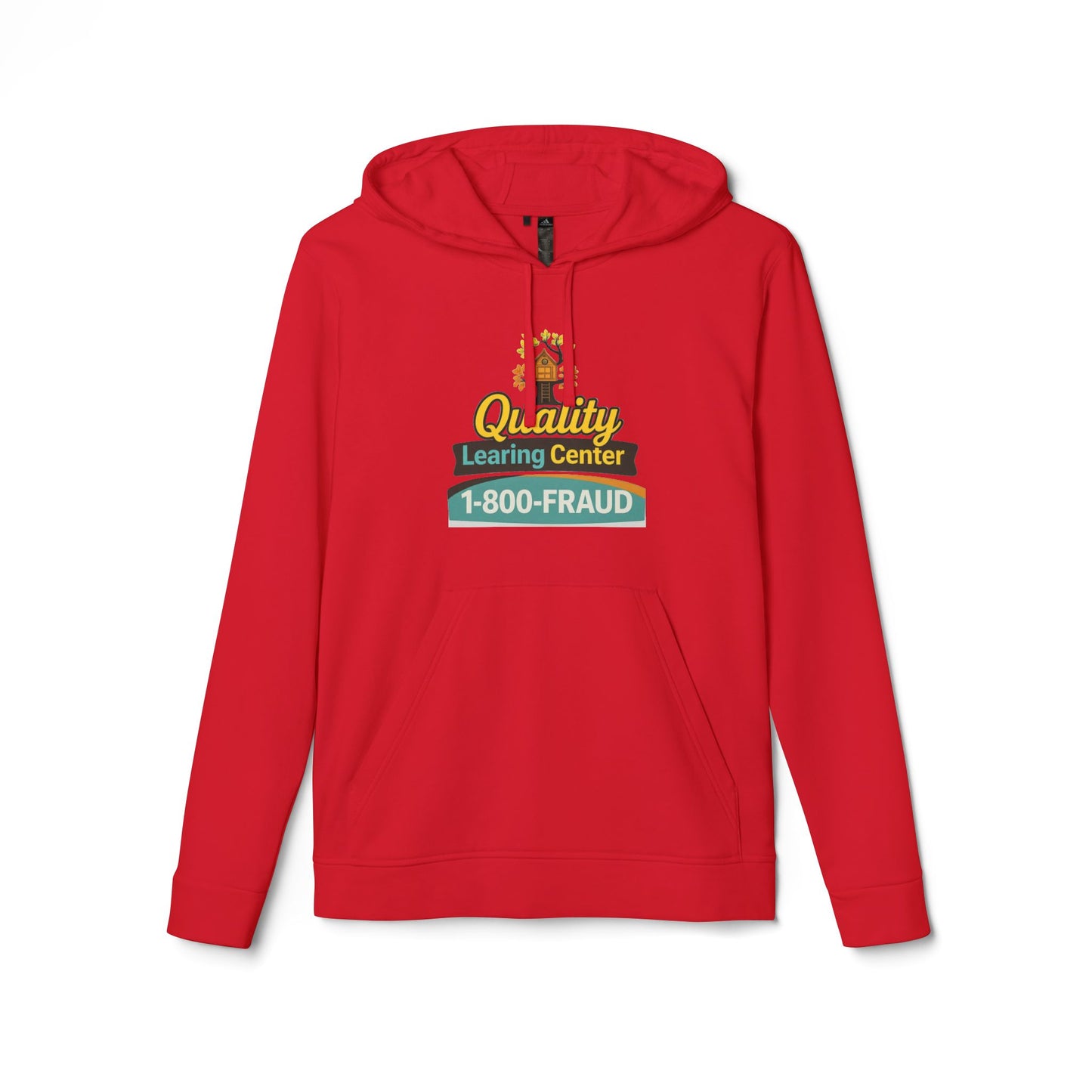 "Quality Learing Center" 1-800-FRAUD Adidas Brand Hoodie