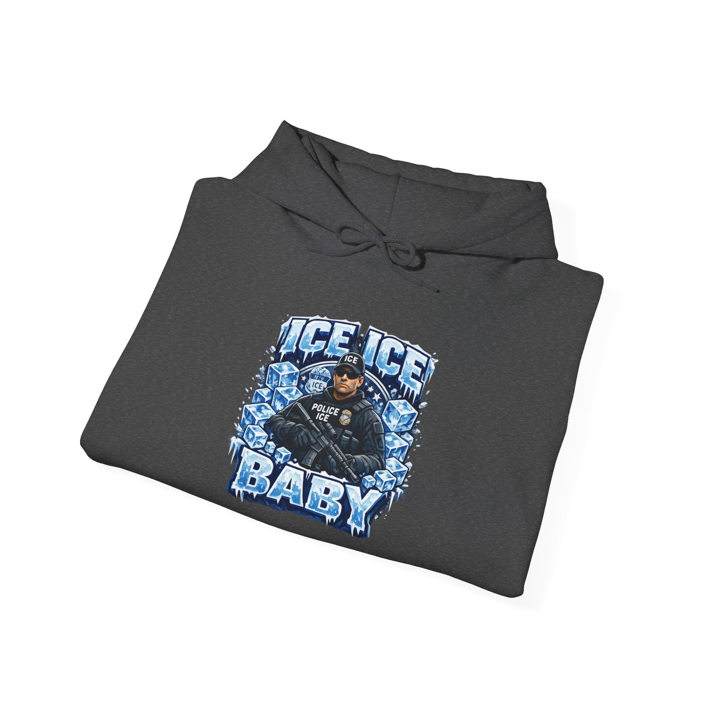Ice Ice Baby ICE Agent Gildan Brand Hoodie