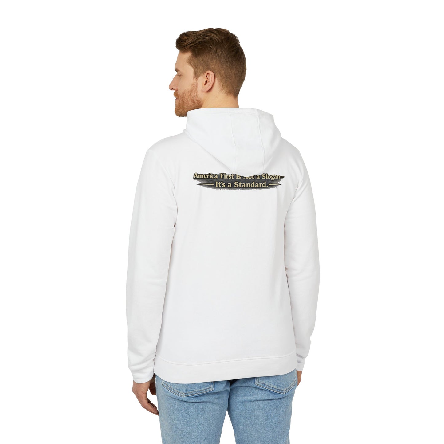 "Make America First Again" America First Is Not A Slogan - It's A Standard Adidas Brand Hoodie