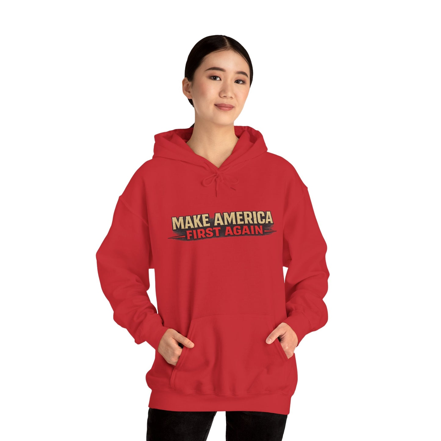 "Make America First Again" America First Is Not A Slogan - It's A Standard Comfort Color Brand Hoodie