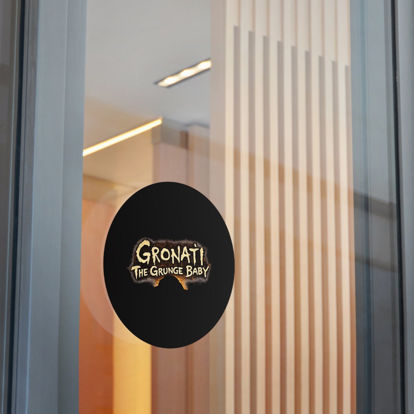 "Gronati The Grunge Baby"  Round Vinyl Sticker Logo