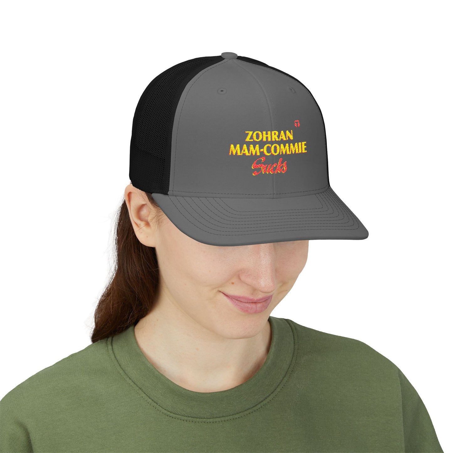 Zohran Mam-Commie Sucks Embroidered Trucker Hat