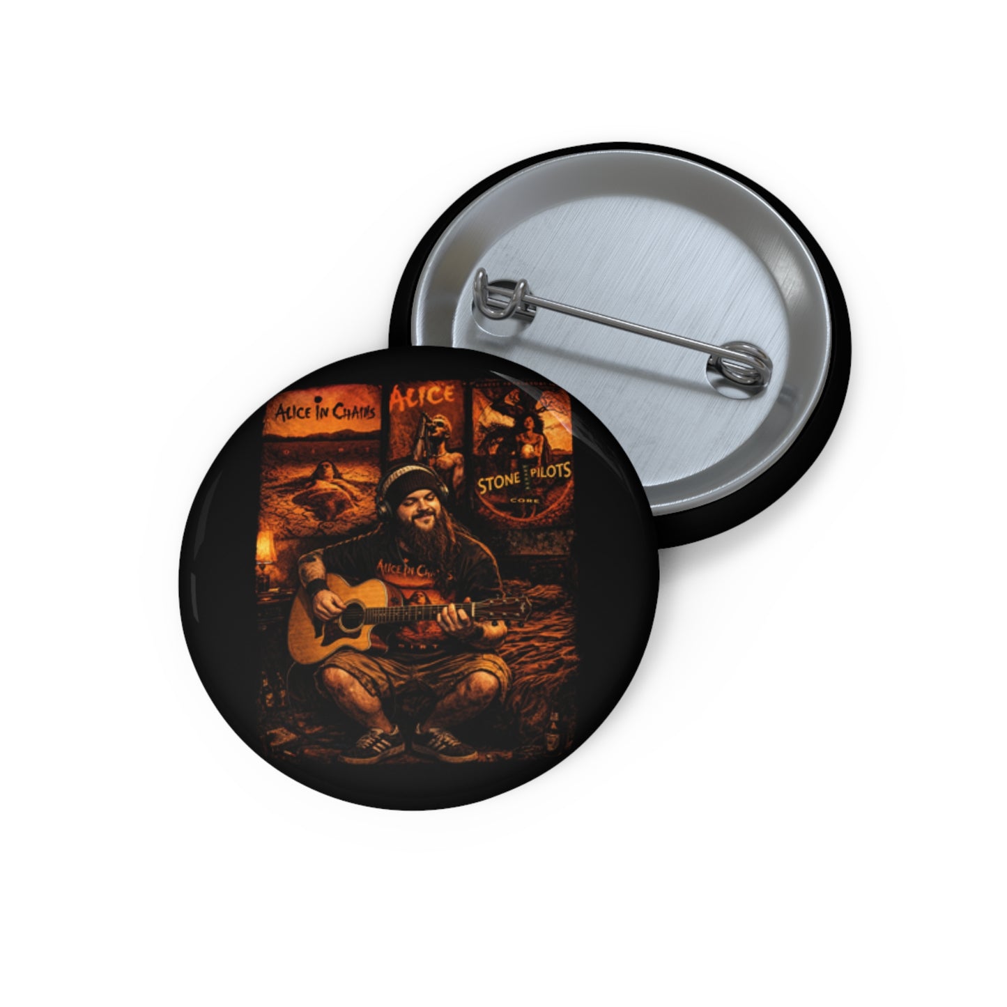 Gronati III 90s Retro Grunge Pin Button