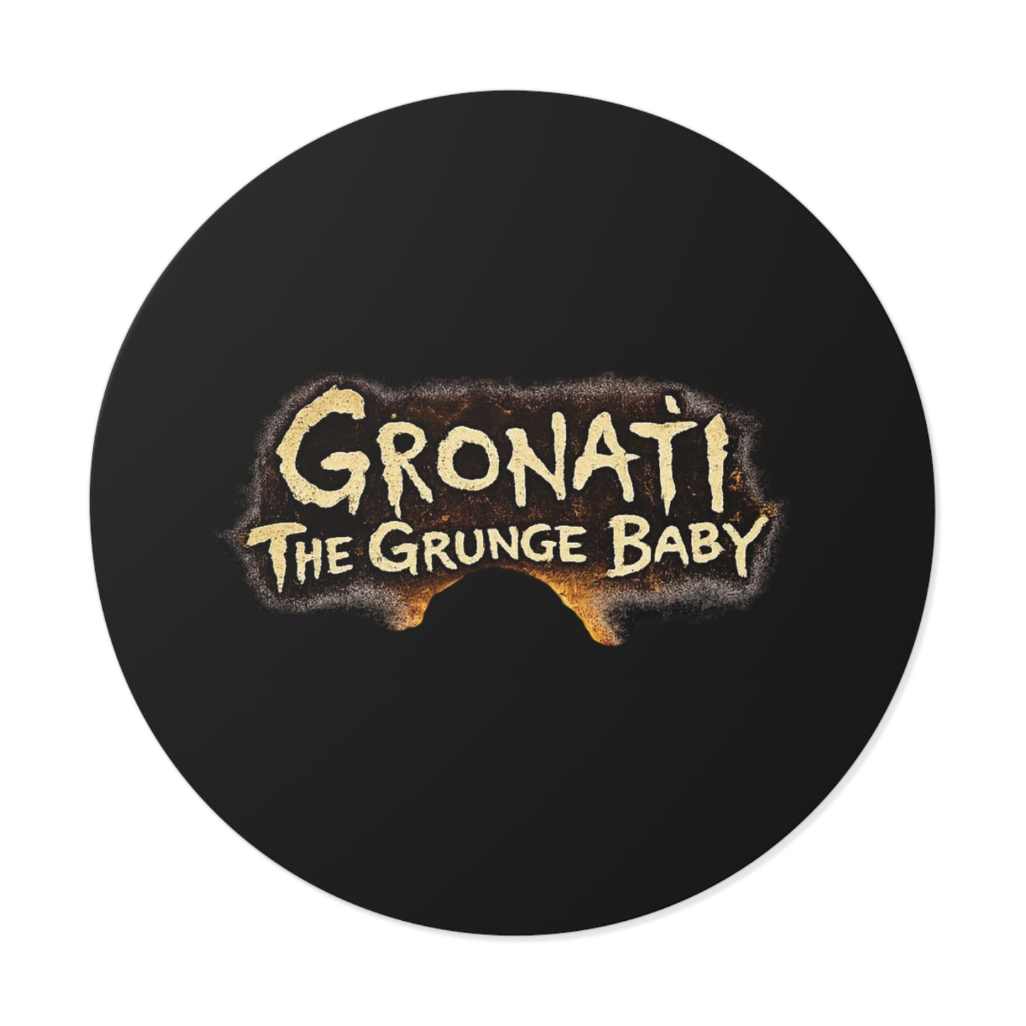 "Gronati The Grunge Baby"  Round Vinyl Sticker Logo