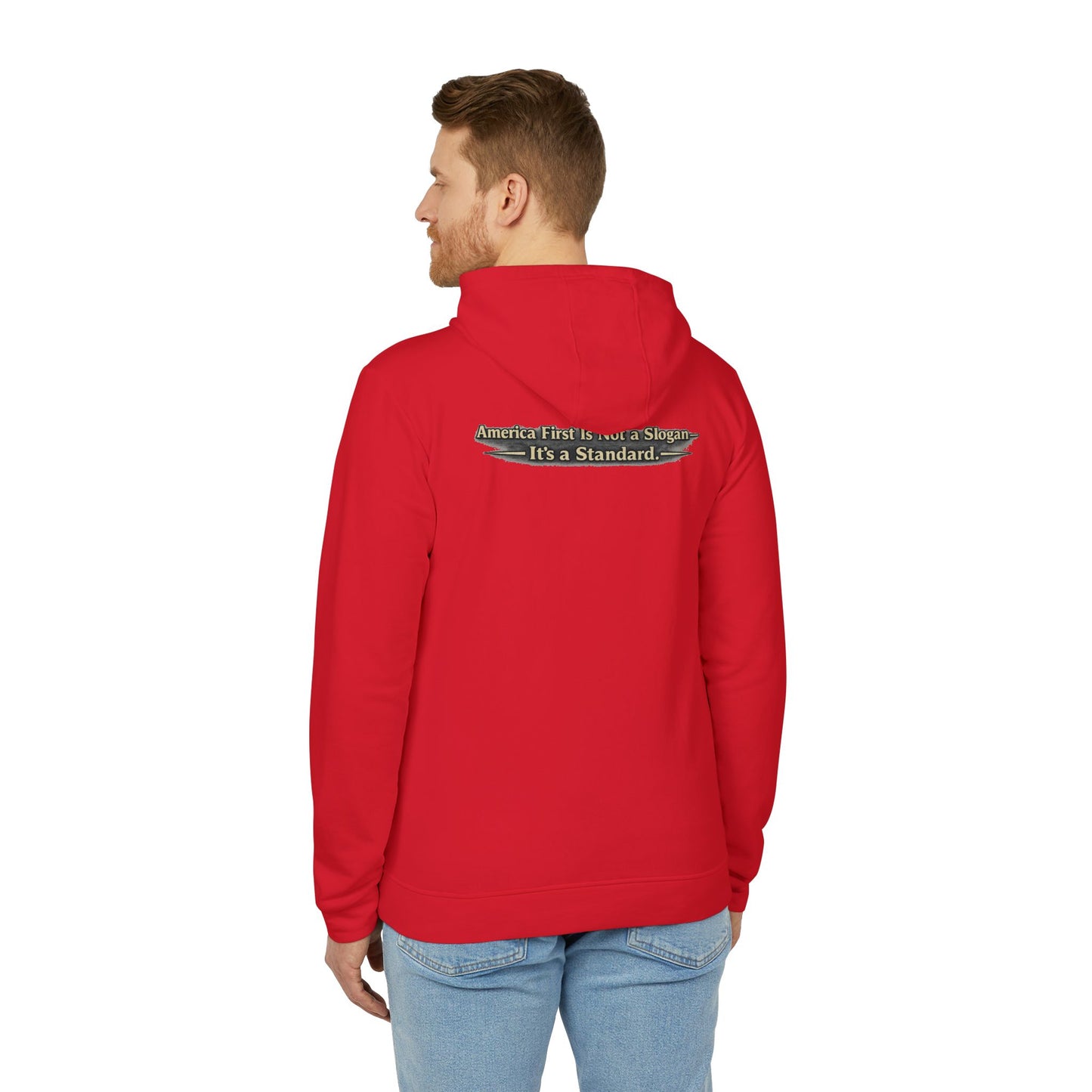 "Make America First Again" America First Is Not A Slogan - It's A Standard Adidas Brand Hoodie