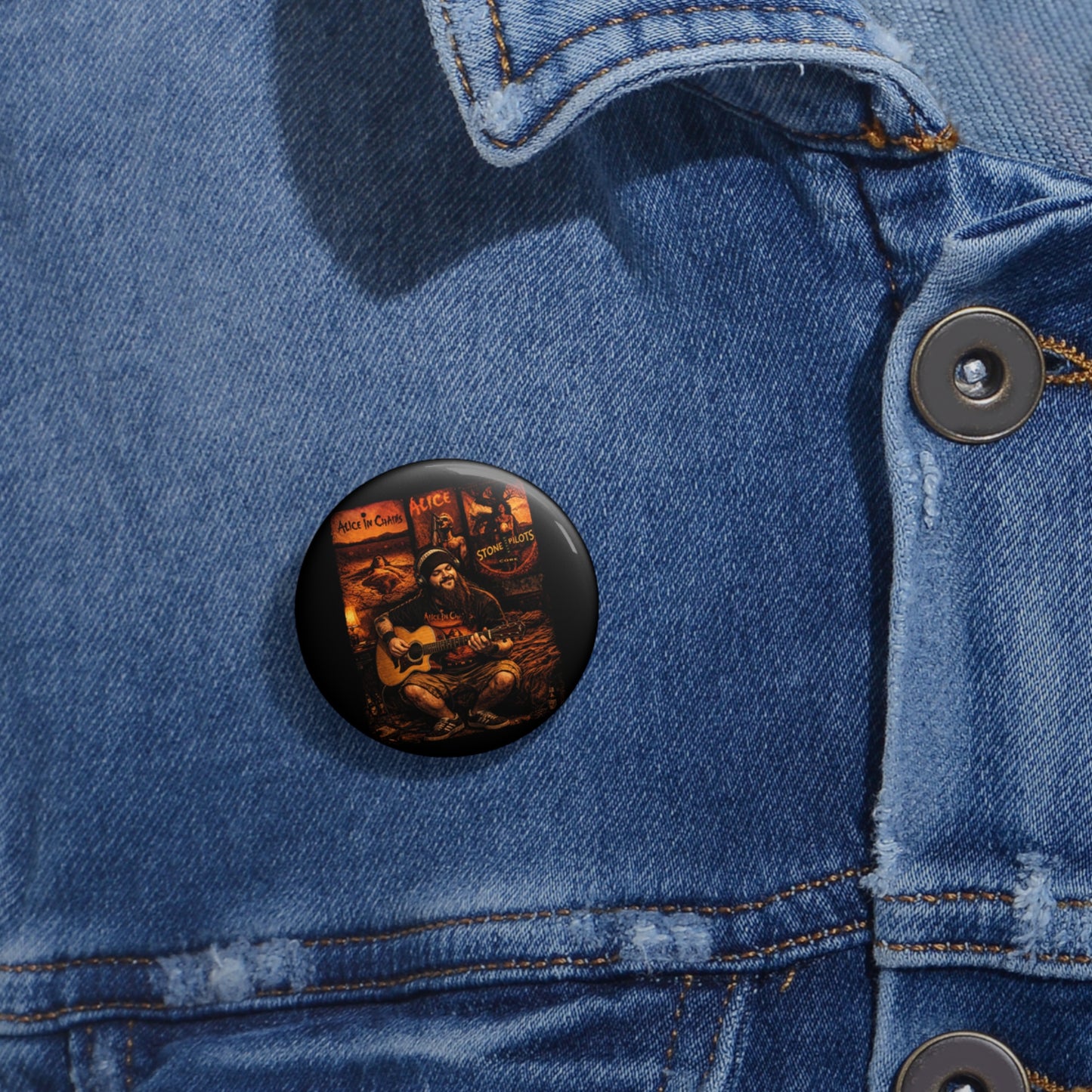 Gronati III 90s Retro Grunge Pin Button