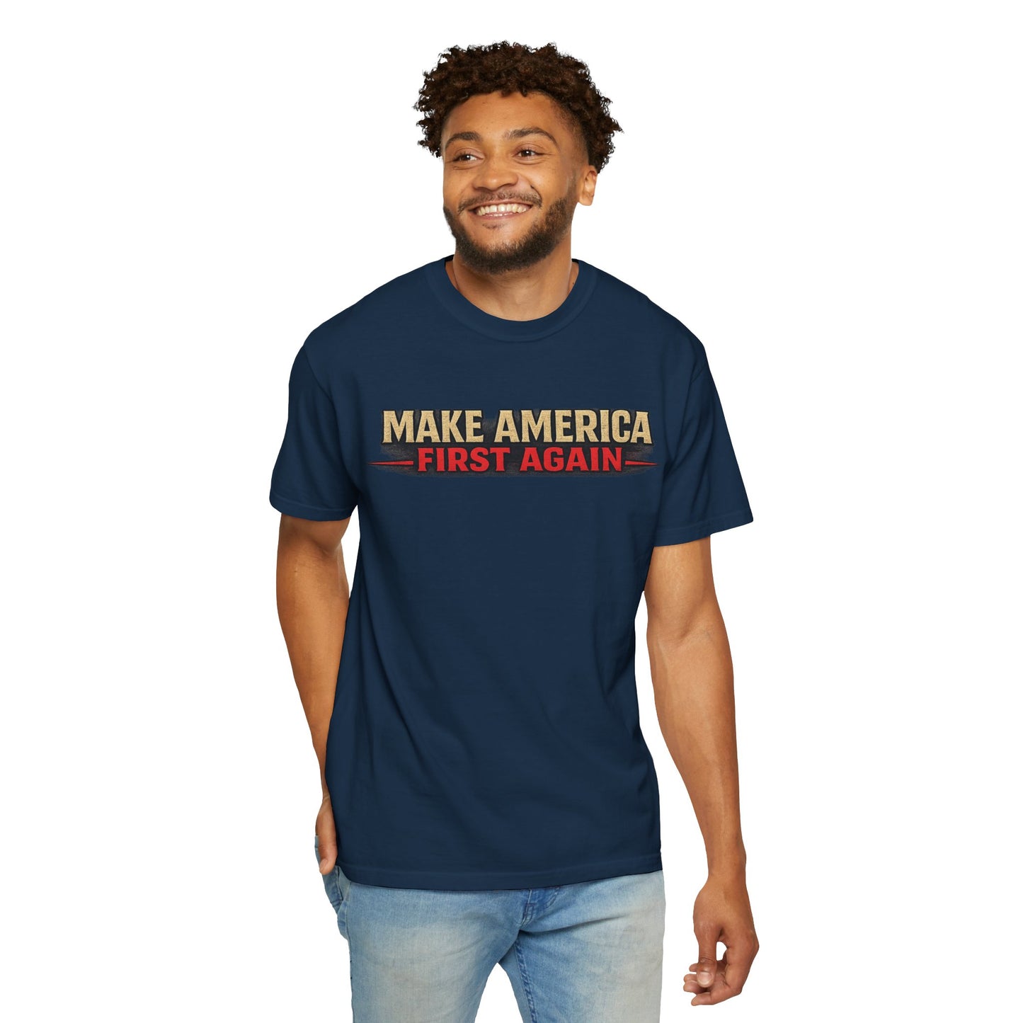 "Make America First Again" Book Merch Comfort Color Brand T-Shirt