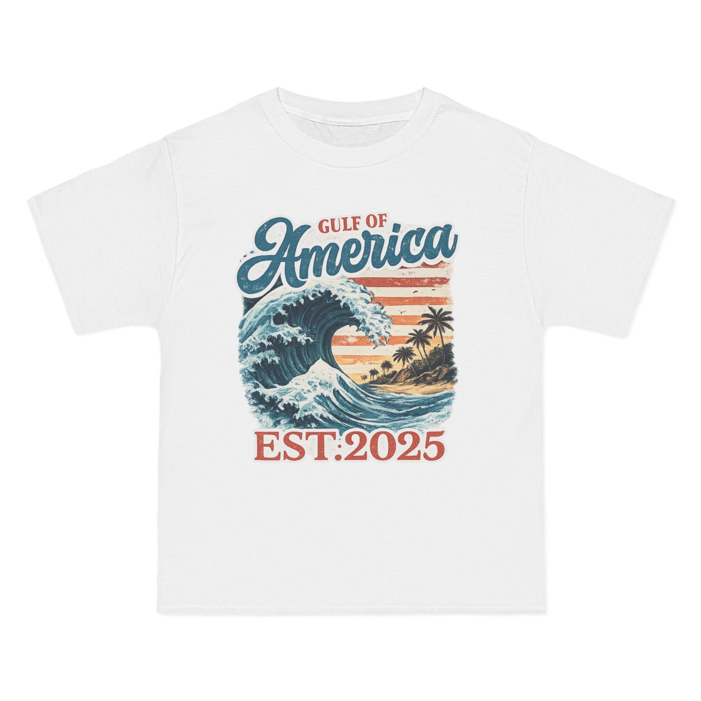 Gulf of America Est. 2025 Waves Hanes Brand T-Shirt