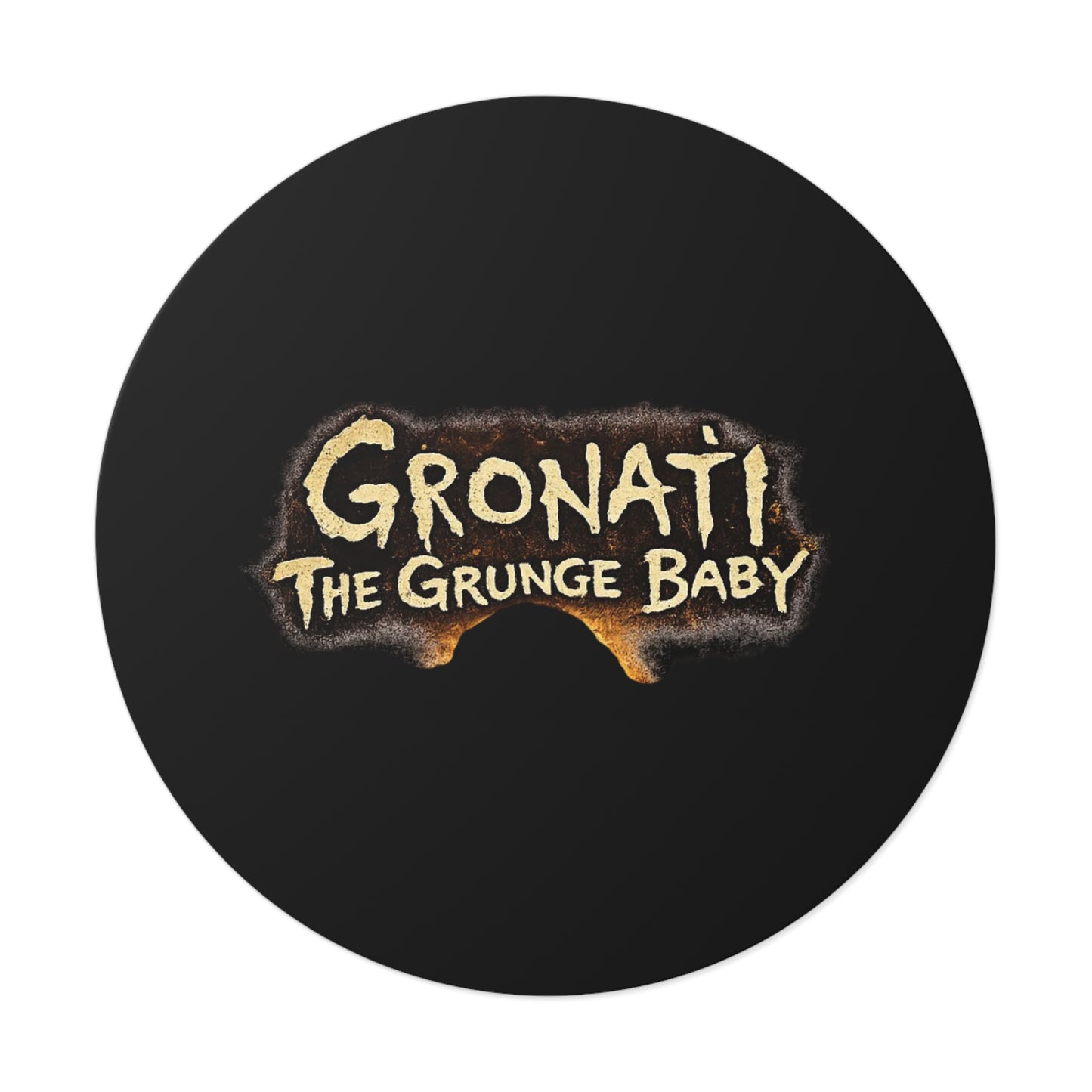 "Gronati The Grunge Baby"  Round Vinyl Sticker Logo