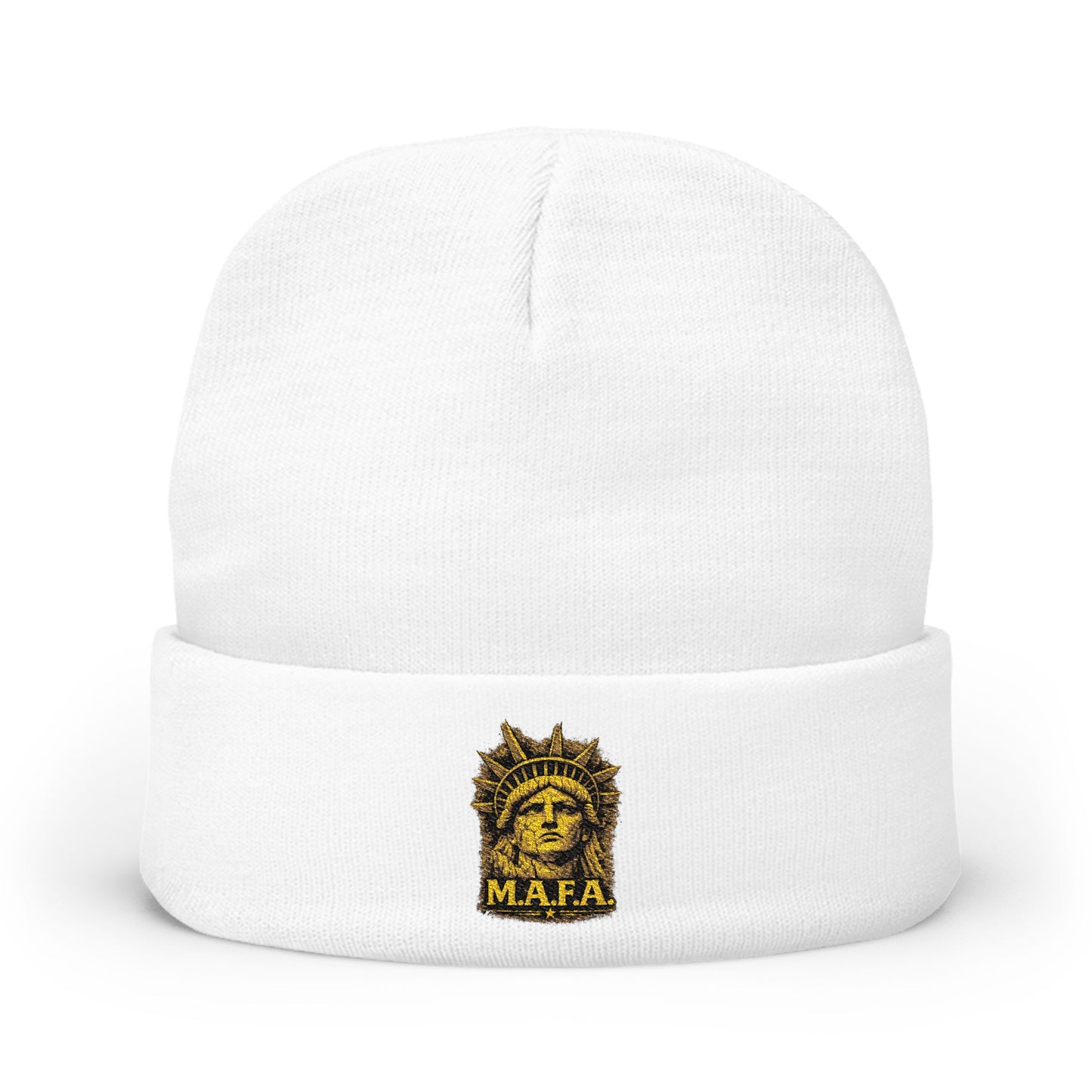 M.A.F.A. "Statue Of Liberty" "Sovereignty Security Prosperity " Embroidered Knit Cuffed Beanie