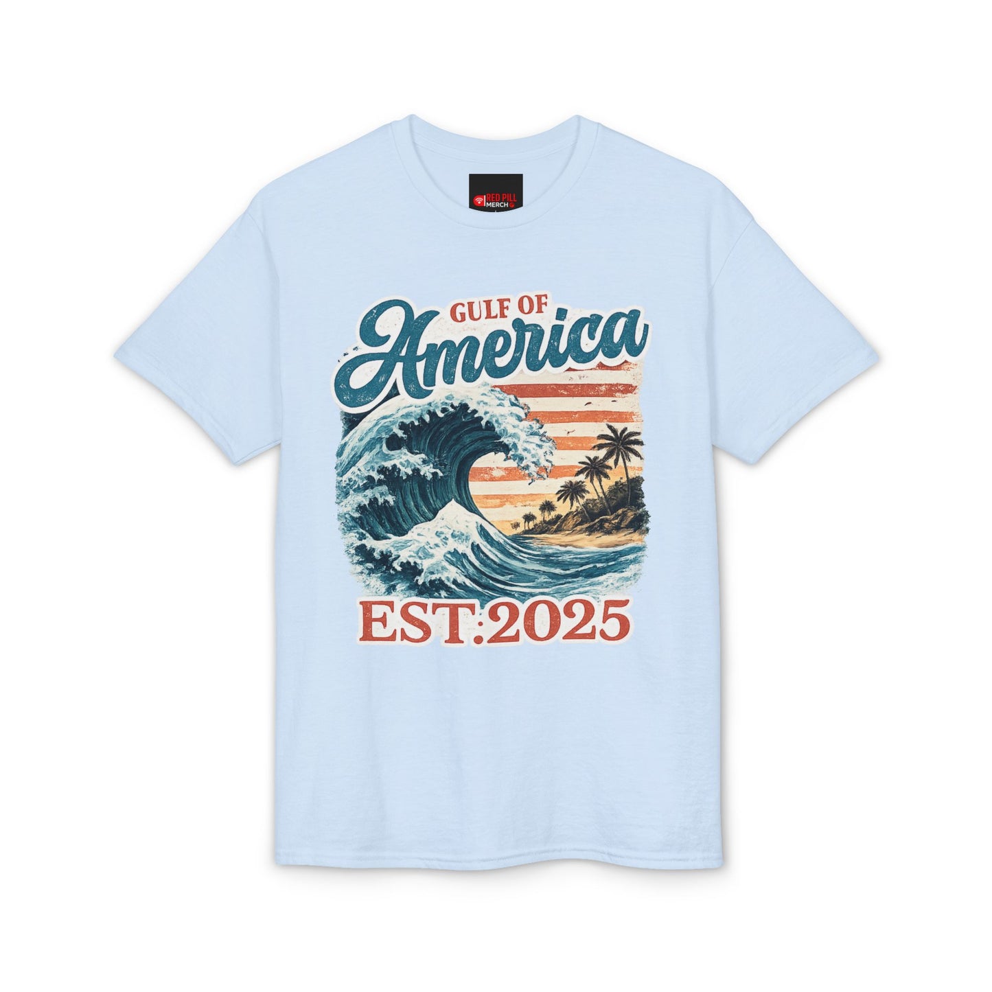 Gulf of America Est. 2025 Waves Gildan Brand T‑Shirt