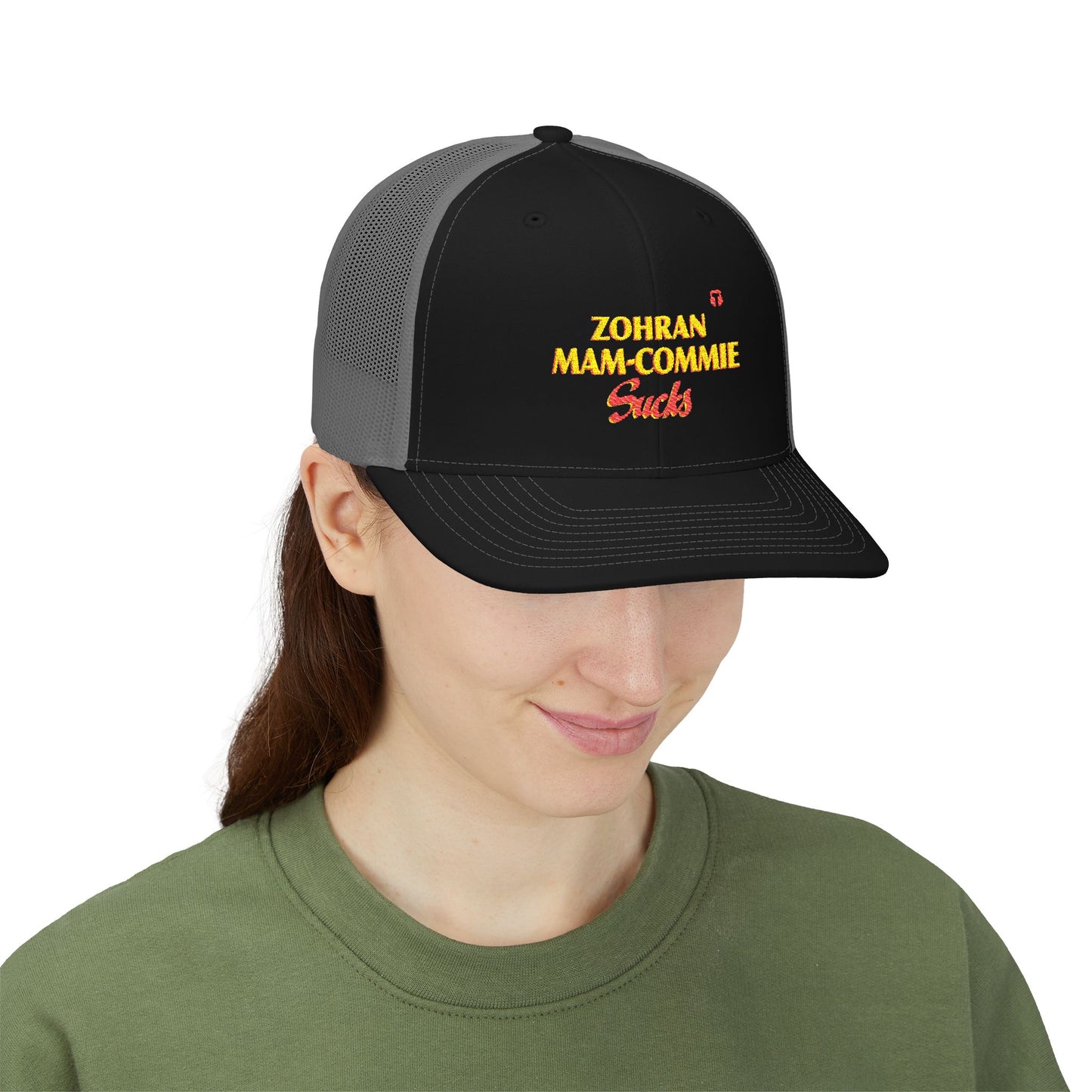 Zohran Mam-Commie Sucks Embroidered Trucker Hat