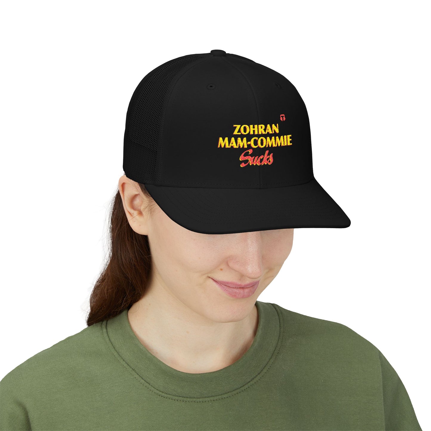 Zohran Mam-Commie Sucks Embroidered Trucker Hat