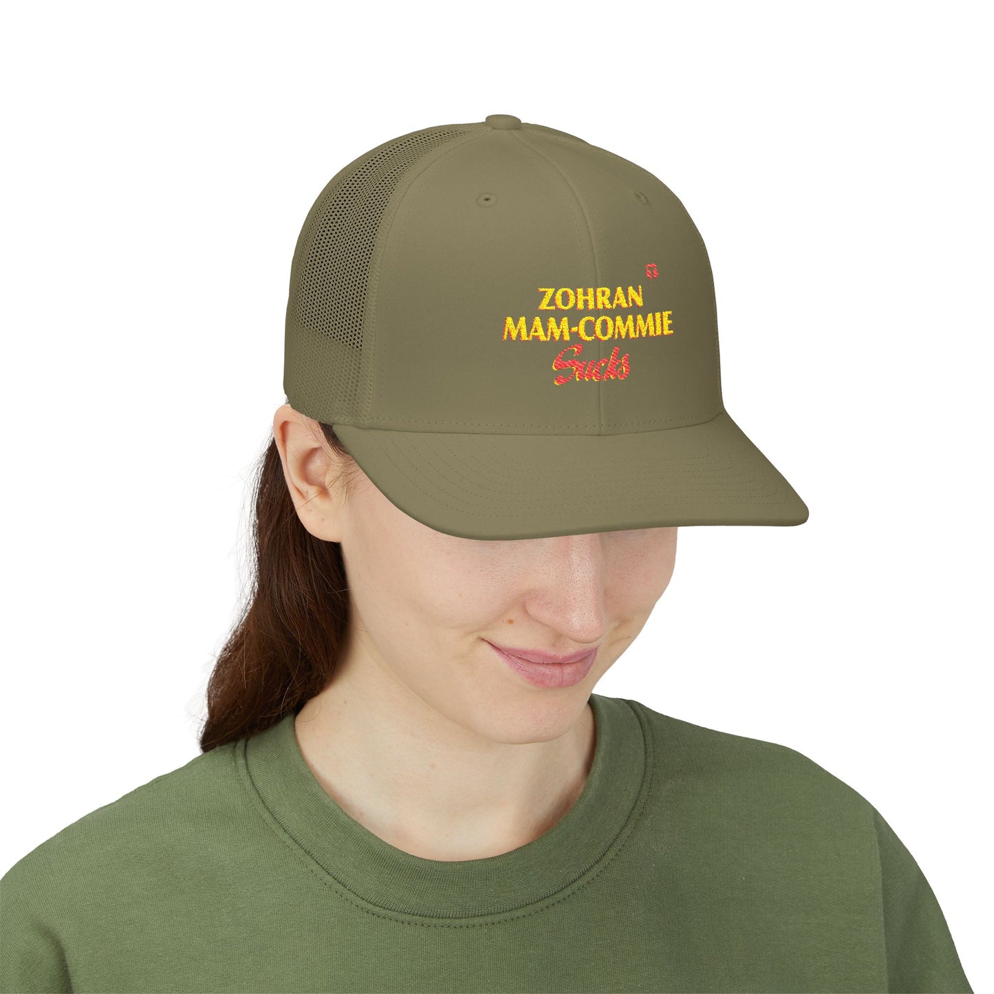 Zohran Mam-Commie Sucks Embroidered Trucker Hat