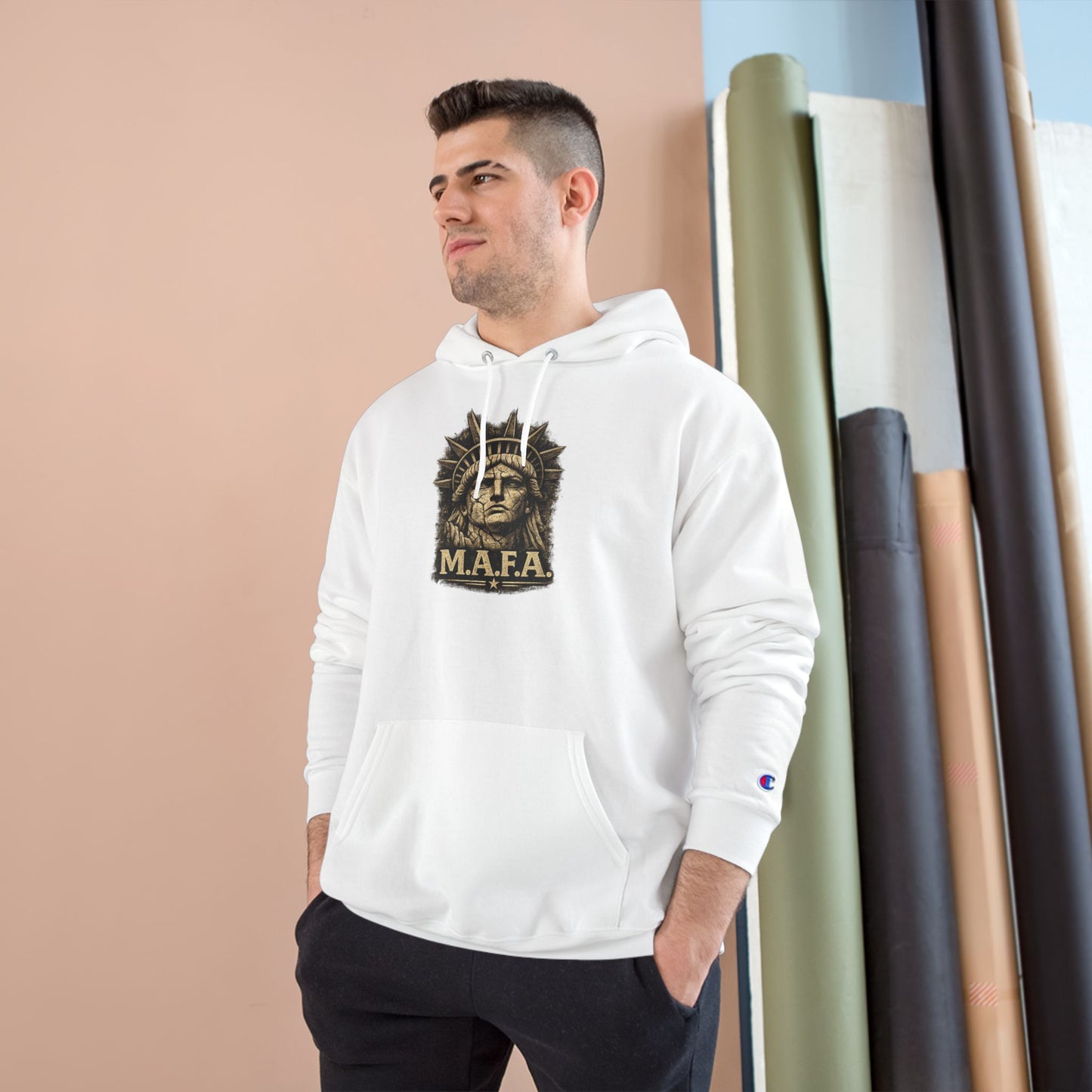 M.A.F.A. "Statue Of Liberty" "Sovereignty Security Prosperity " Champion Brand Hoodie
