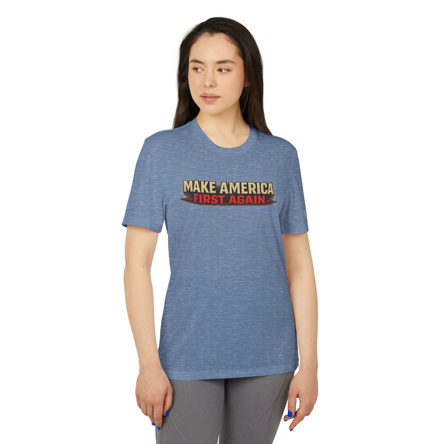 "Make America First Again" Book Merch Adidas Brand T-Shirt