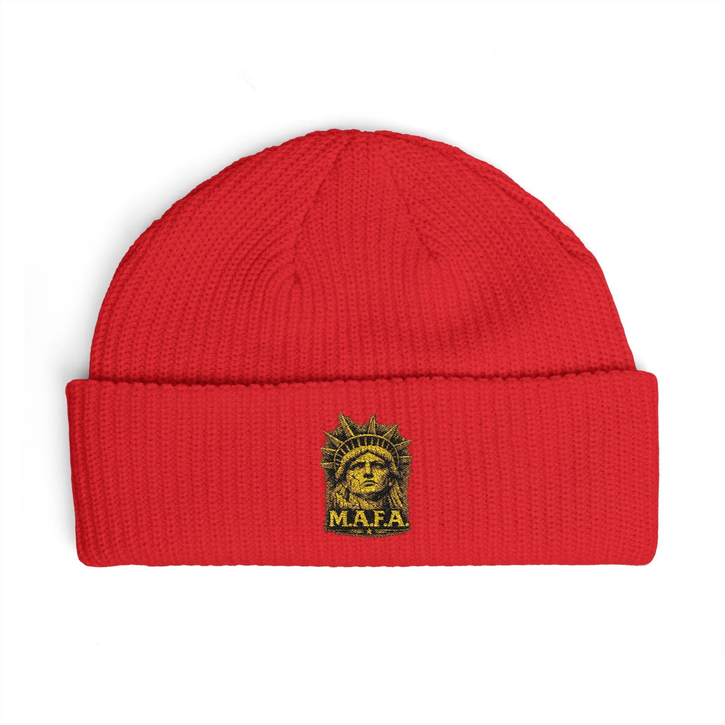 M.A.F.A. "Statue Of Liberty" "Sovereignty Security Prosperity " Embroidered Cuff Beanie