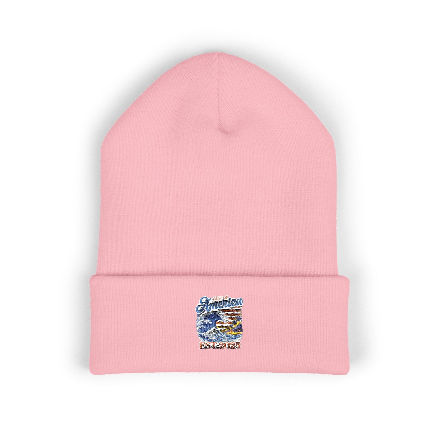 Gulf of America Est. 2025 Waves Embroidered Cuffed Knit Beanie