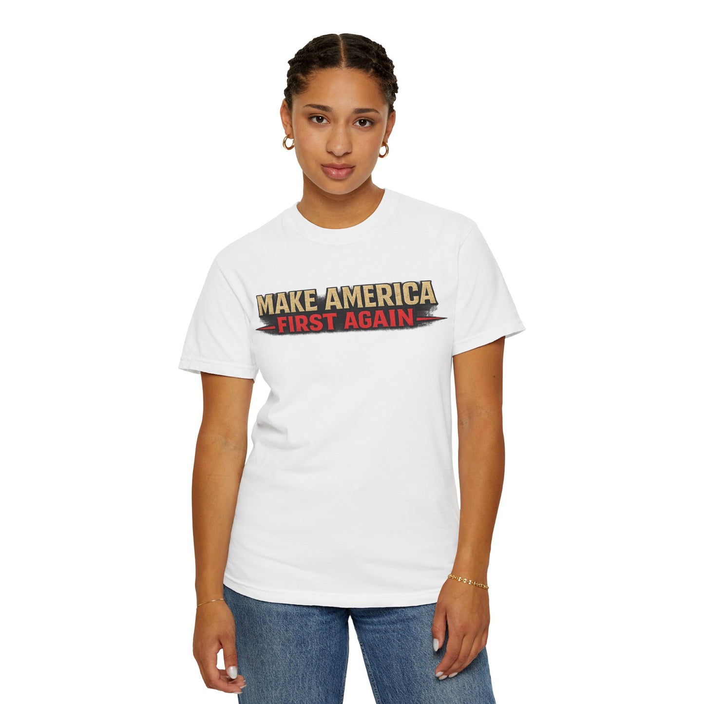 "Make America First Again" Book Merch Comfort Color Brand T-Shirt