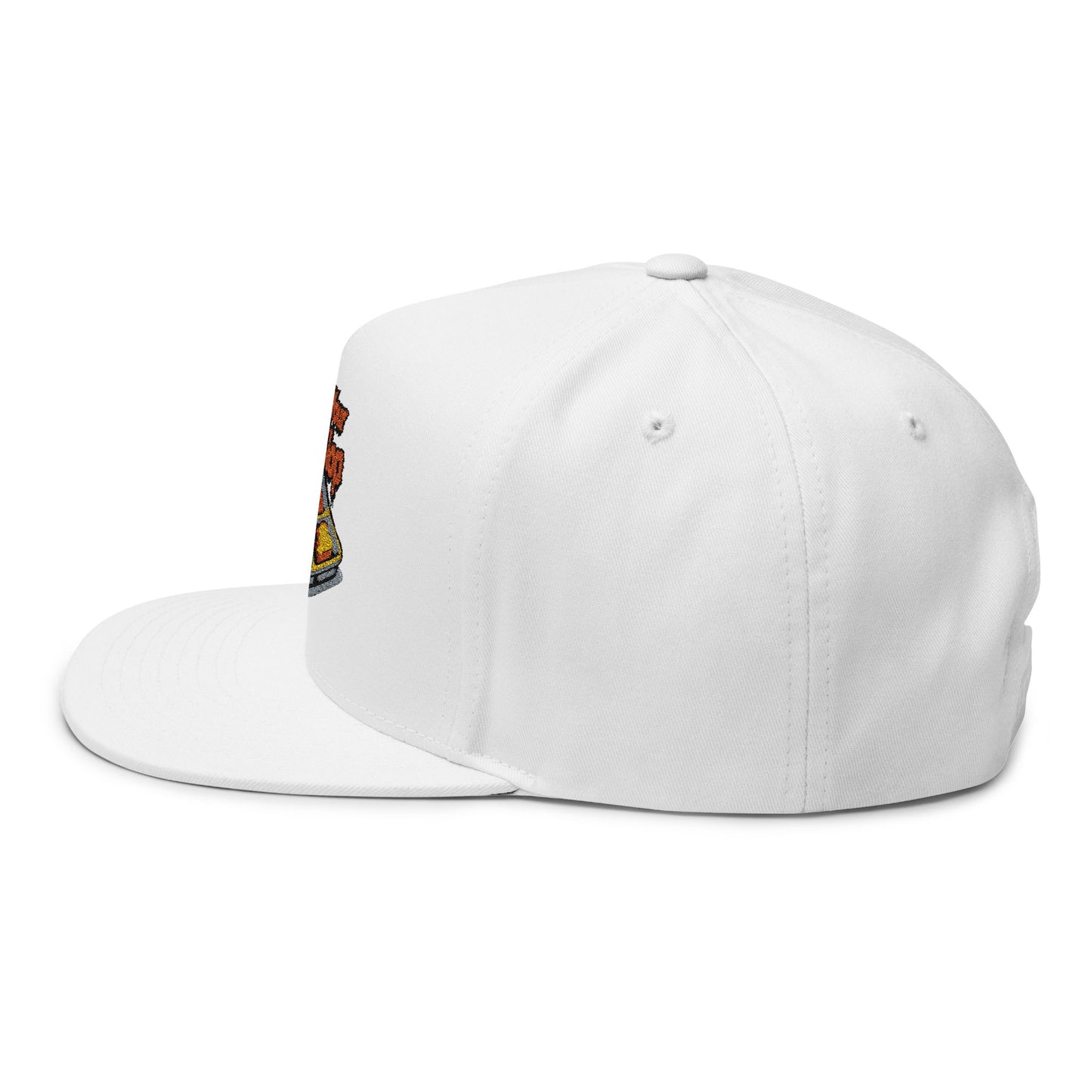 Flat Bill Cap - "Here's Your Veg-Stop" Embroidered Foodie Snapback