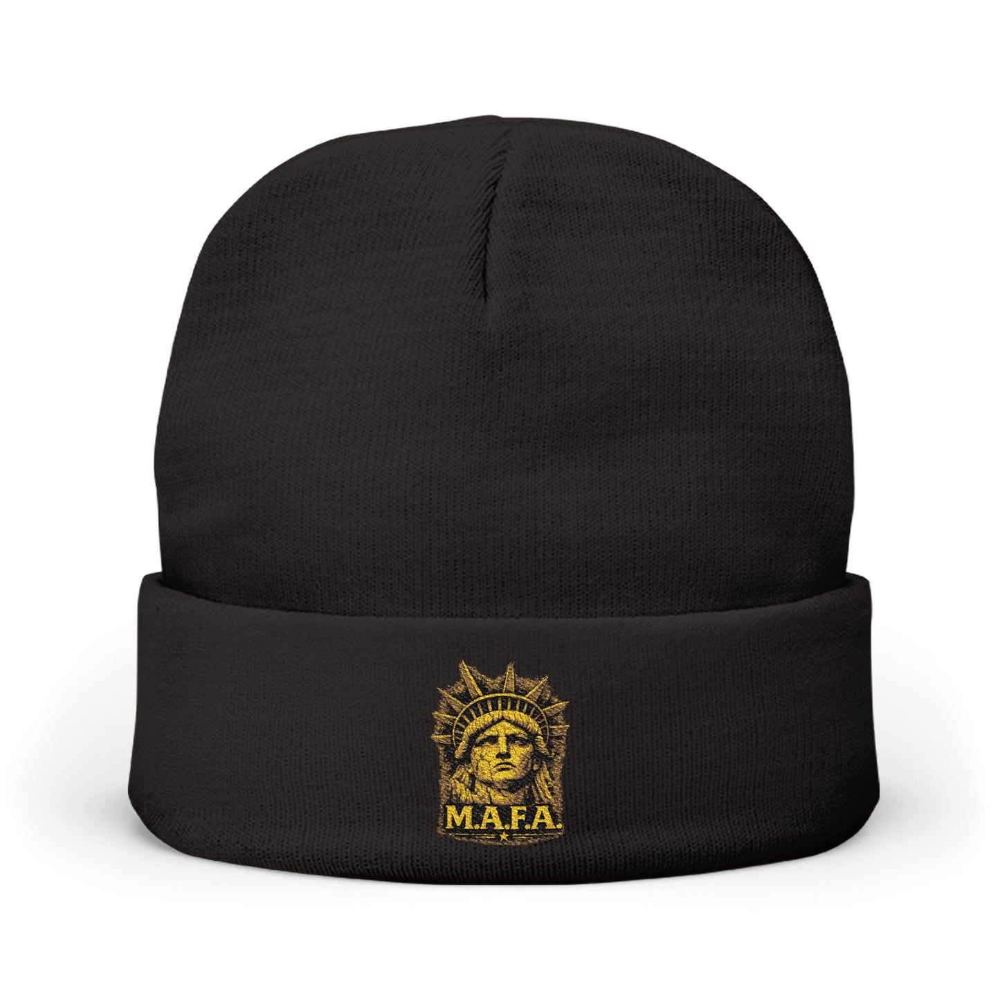 M.A.F.A. "Statue Of Liberty" "Sovereignty Security Prosperity " Embroidered Knit Cuffed Beanie