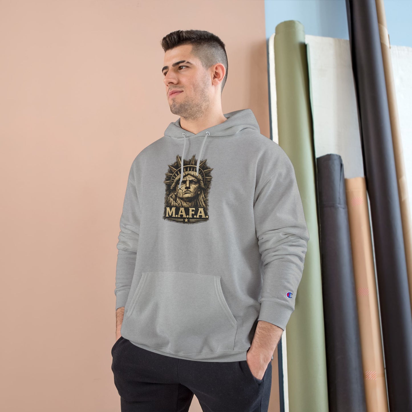M.A.F.A. "Statue Of Liberty" "Sovereignty Security Prosperity " Champion Brand Hoodie