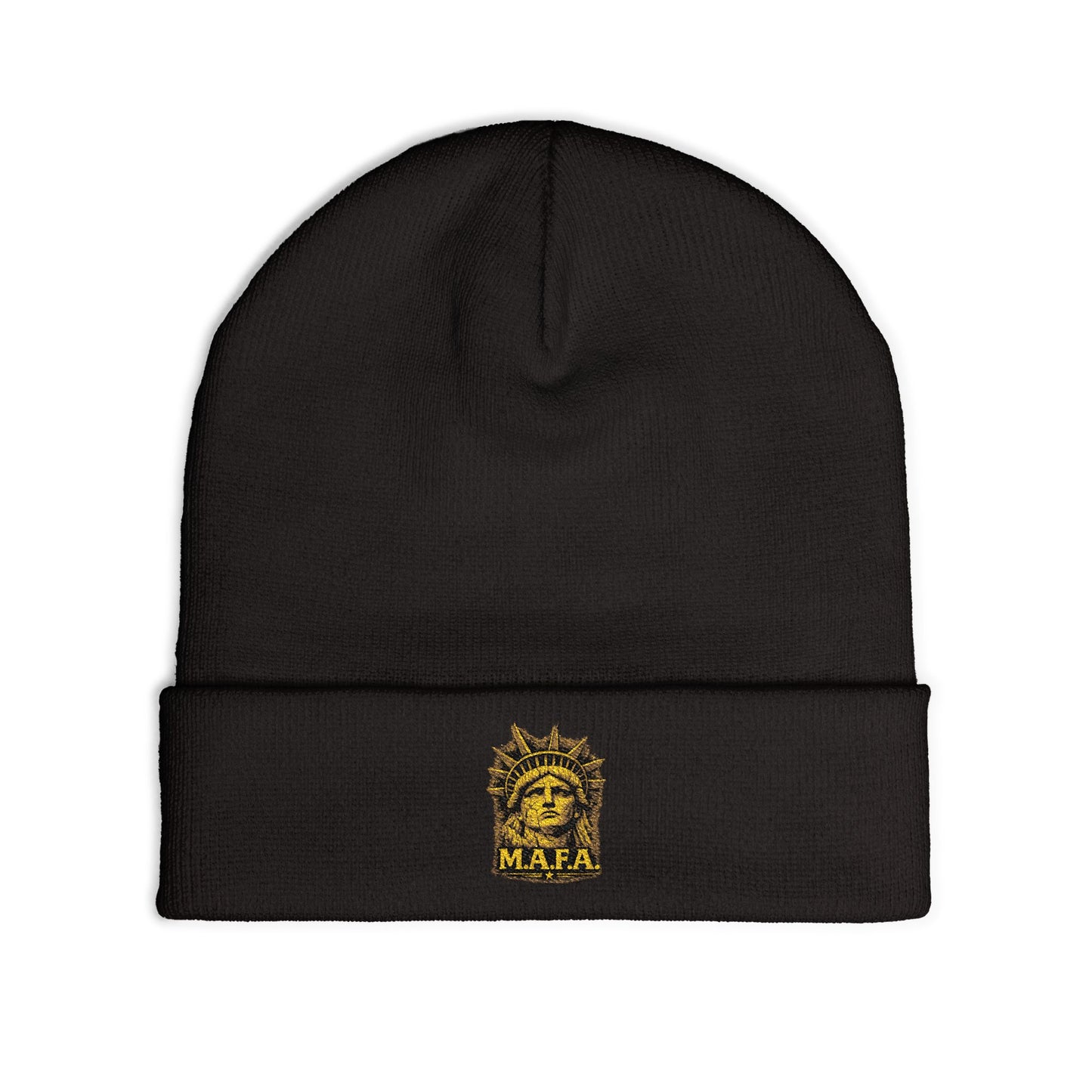 M.A.F.A. "Statue Of Liberty" "Sovereignty Security Prosperity " Embroidered Knit Cuffed Beanie