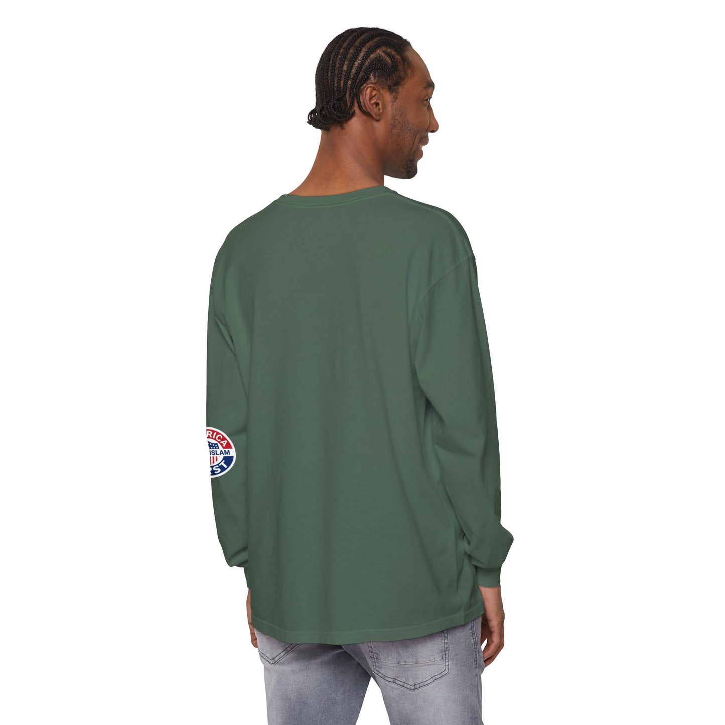 Zohran Mam-Commie Sucks/America First F*CK ISLAM Comfort Color Brand Long Sleeve T-Shirt