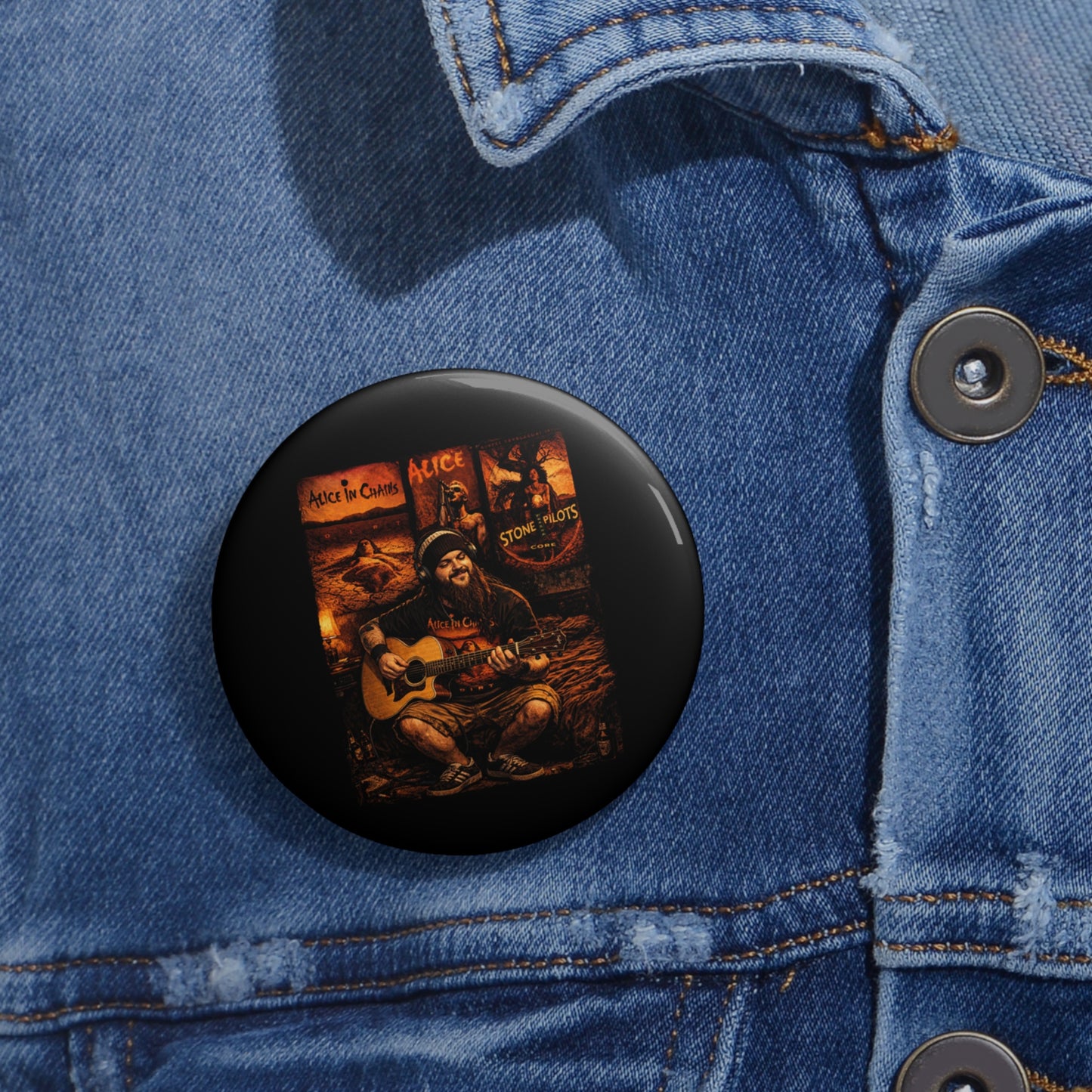 Gronati III 90s Retro Grunge Pin Button