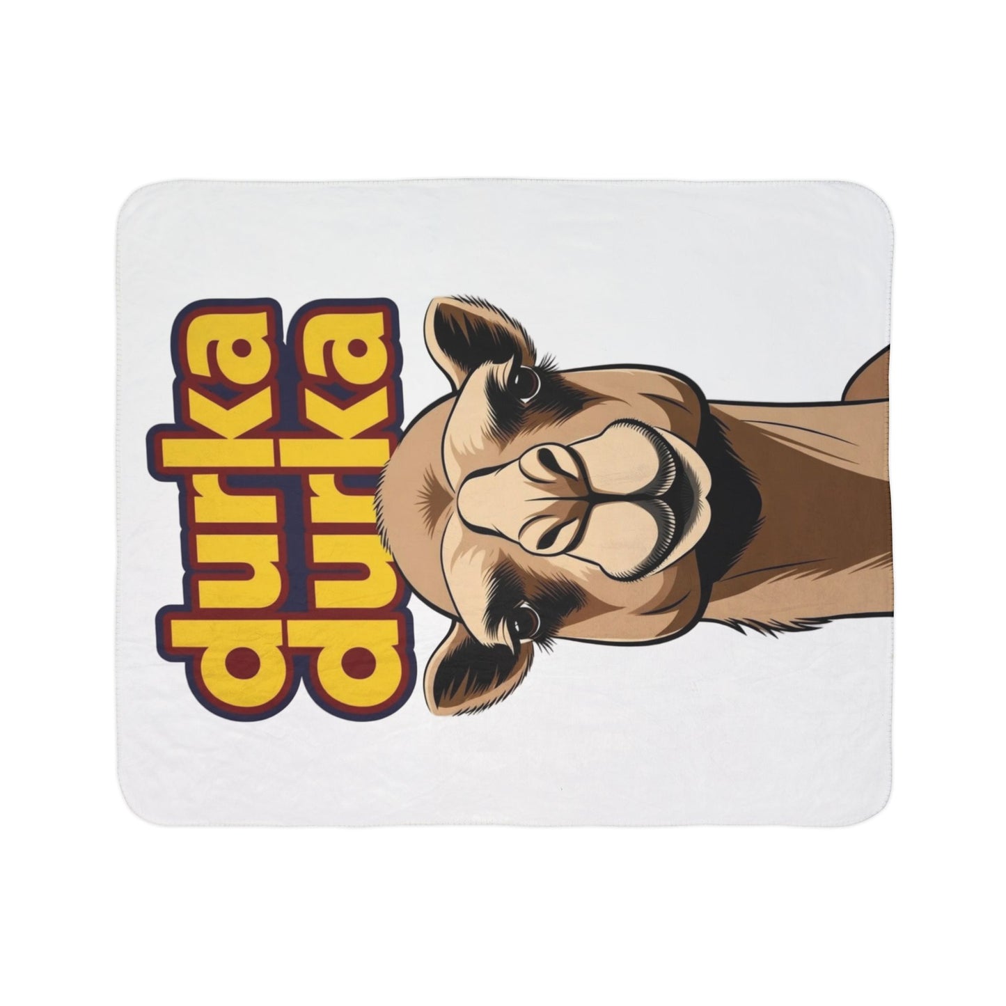 "Durka Durka" Camel Fleece Sherpa Blanket