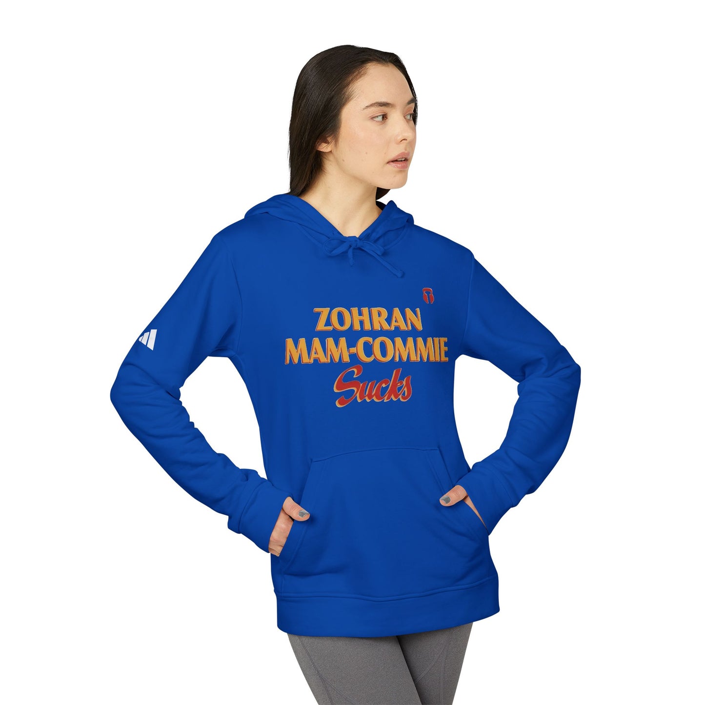 Zohran Mam-Commie Sucks Adidas Brand Hoodie