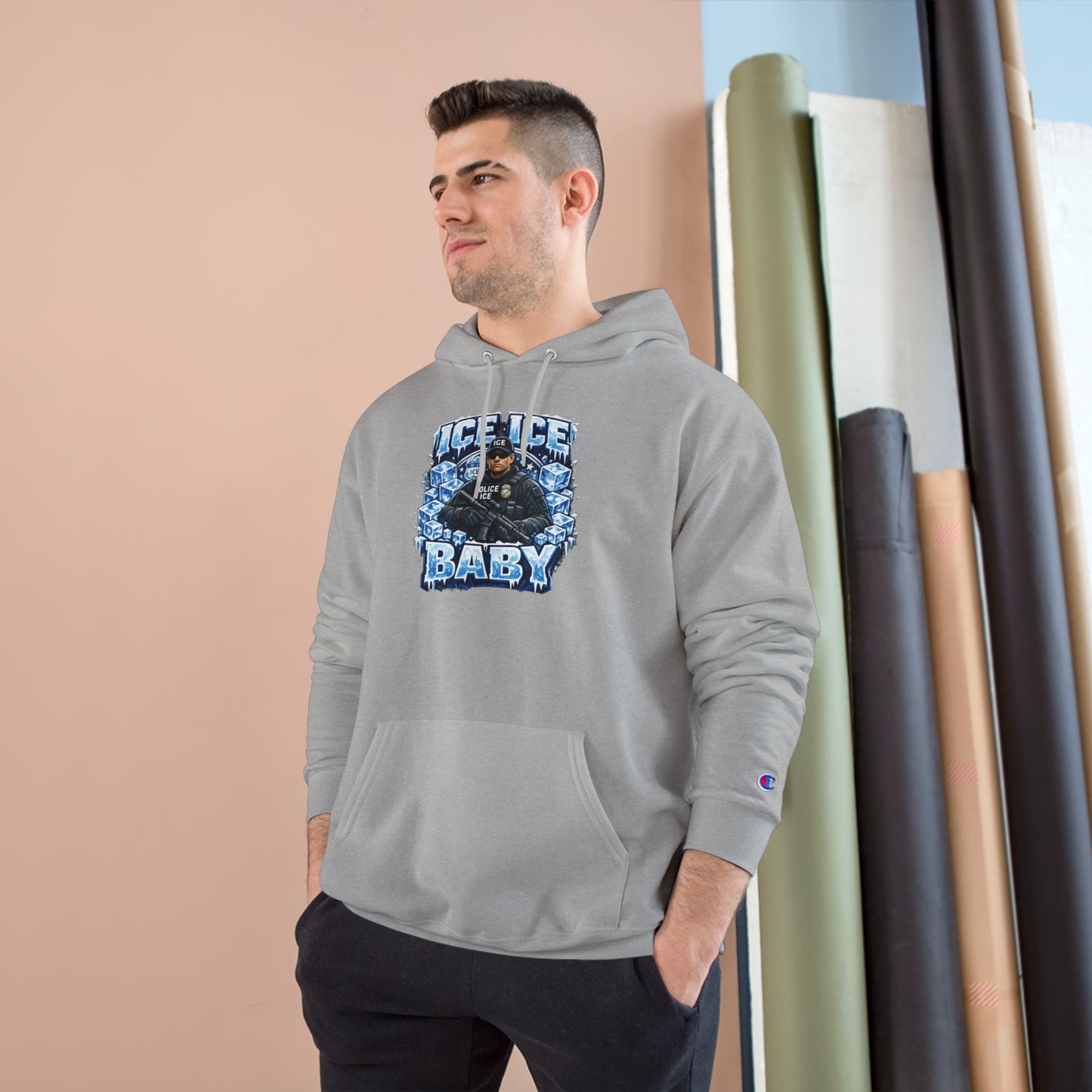 Ice Ice Baby ICE Agent Champion Brand Hoodie