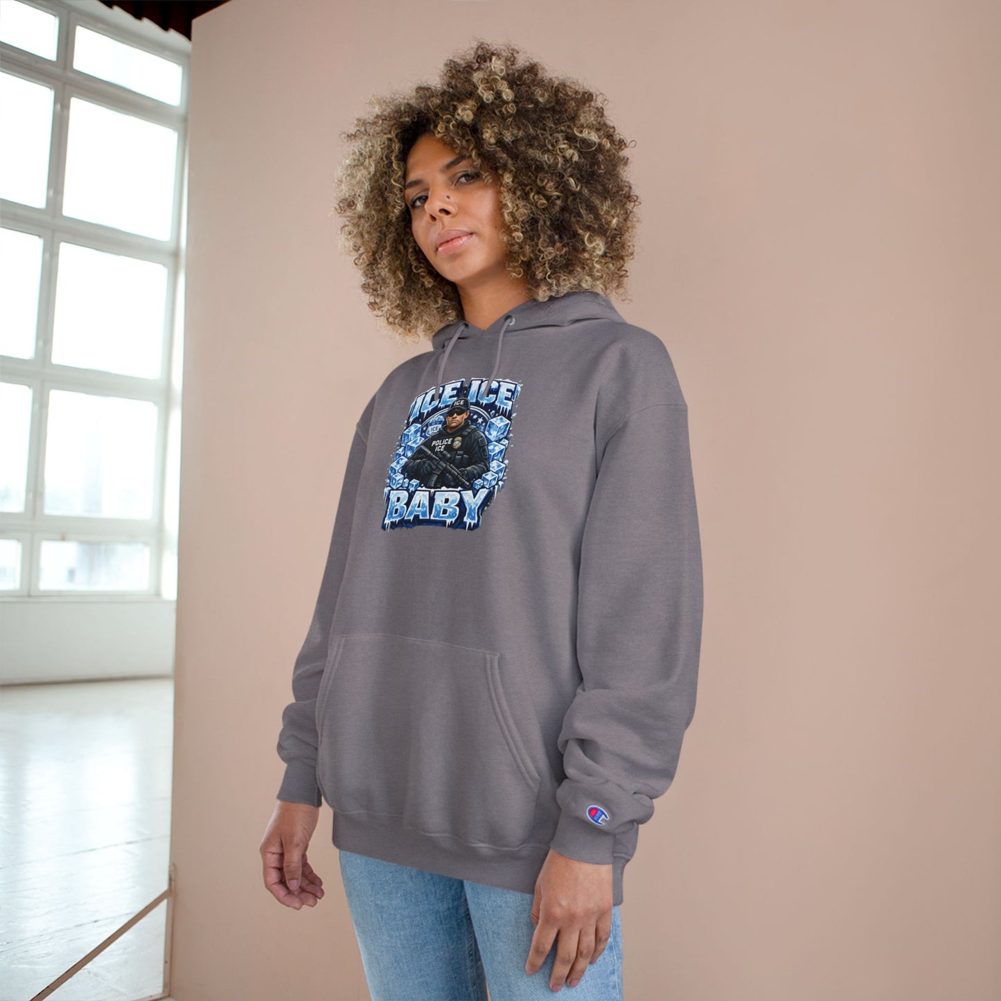 Ice Ice Baby ICE Agent Champion Brand Hoodie