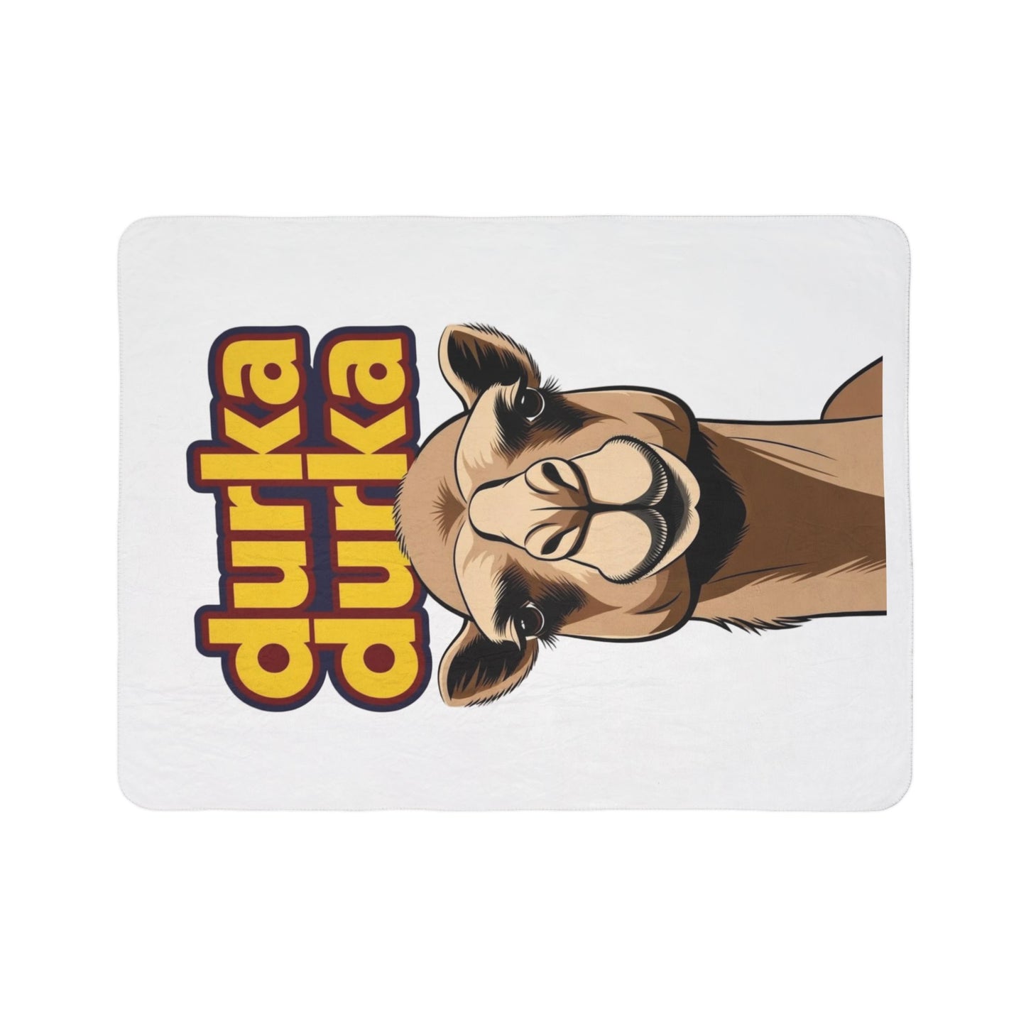 "Durka Durka" Camel Fleece Sherpa Blanket