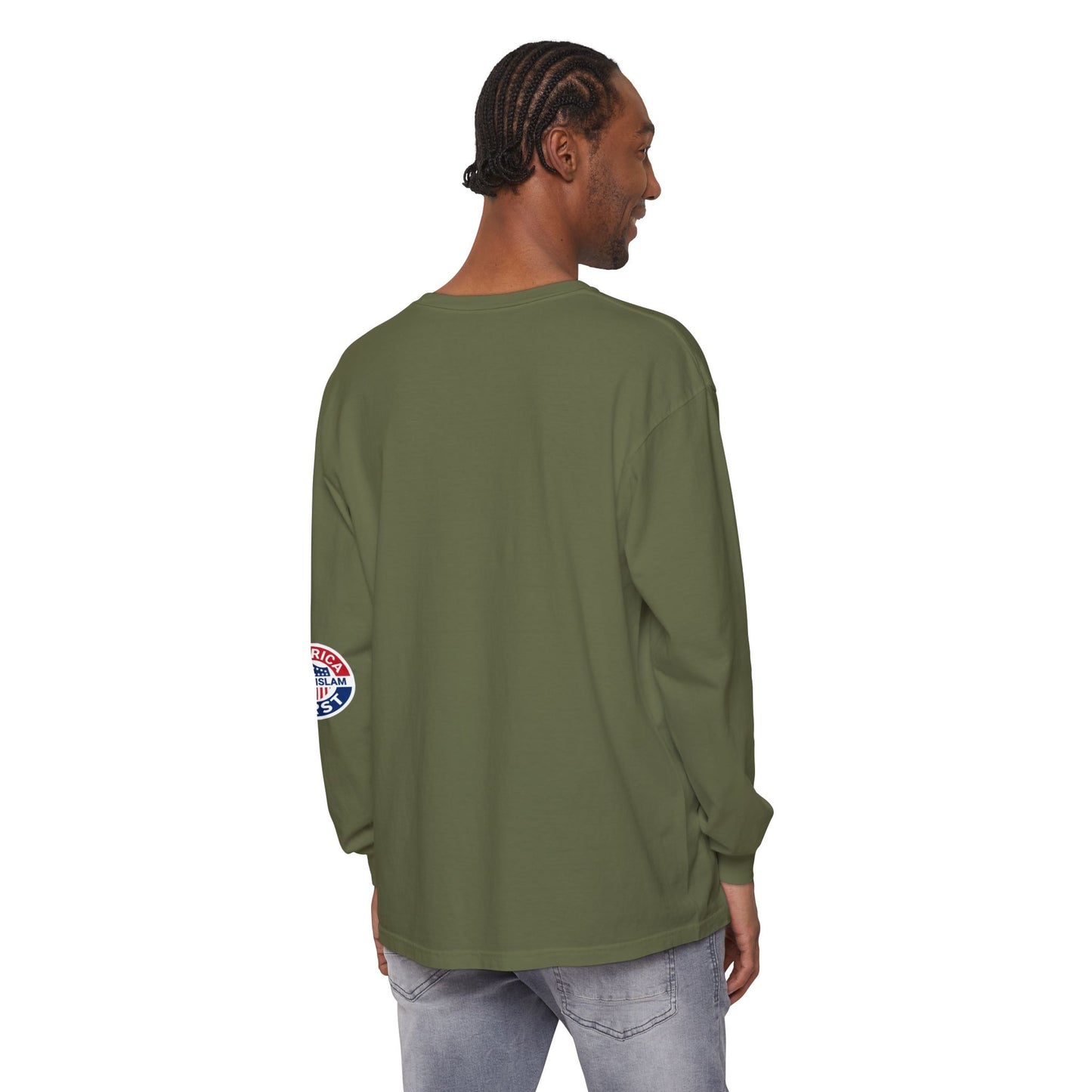 Zohran Mam-Commie Sucks/America First F*CK ISLAM Comfort Color Brand Long Sleeve T-Shirt
