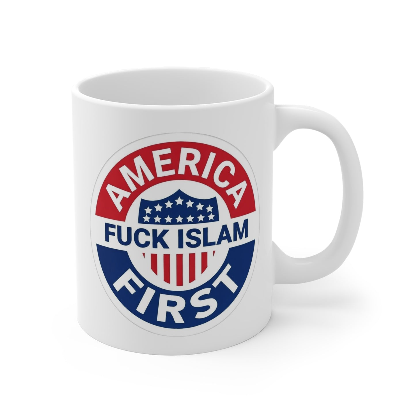 Zohran Mam-Commie Sucks/America First F*CK ISLAM 11oz Coffee Mug
