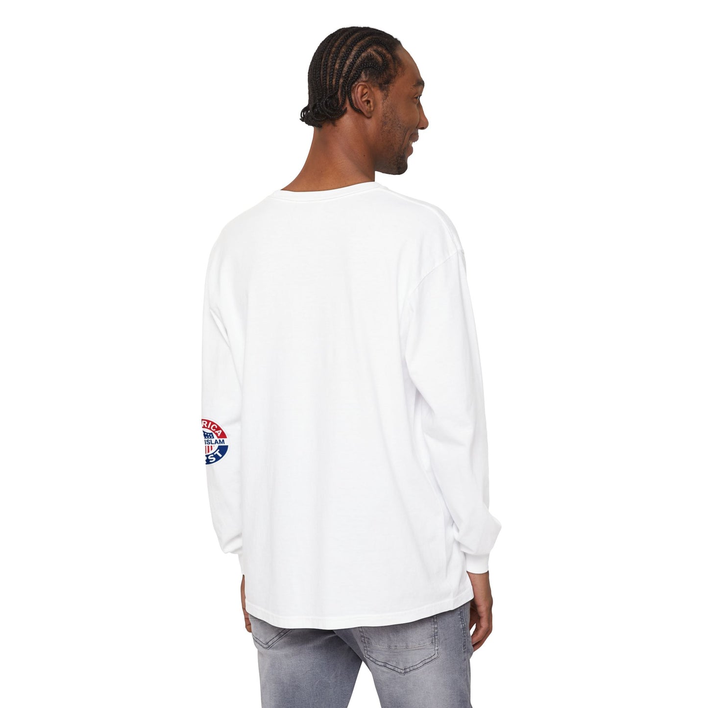 Zohran Mam-Commie Sucks/America First F*CK ISLAM Comfort Color Brand Long Sleeve T-Shirt