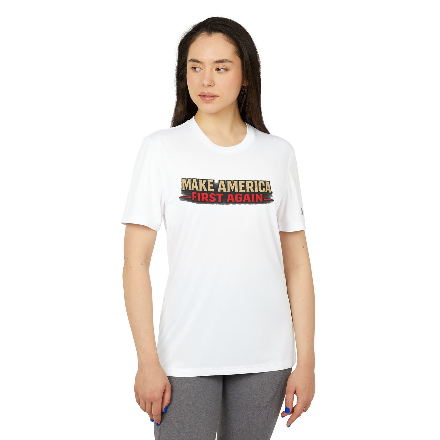 "Make America First Again" Book Merch Adidas Brand T-Shirt