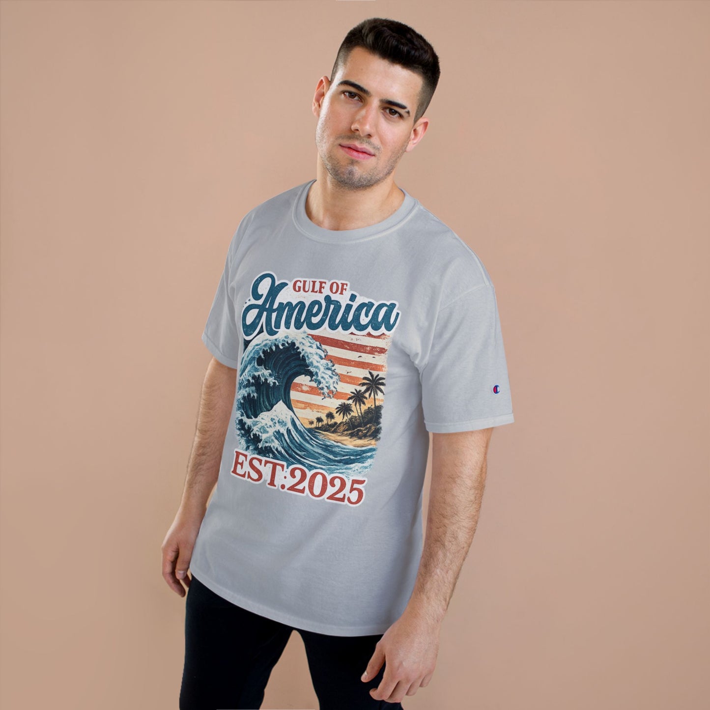 Gulf of America Est. 2025 Waves Champion Brand T-Shirt