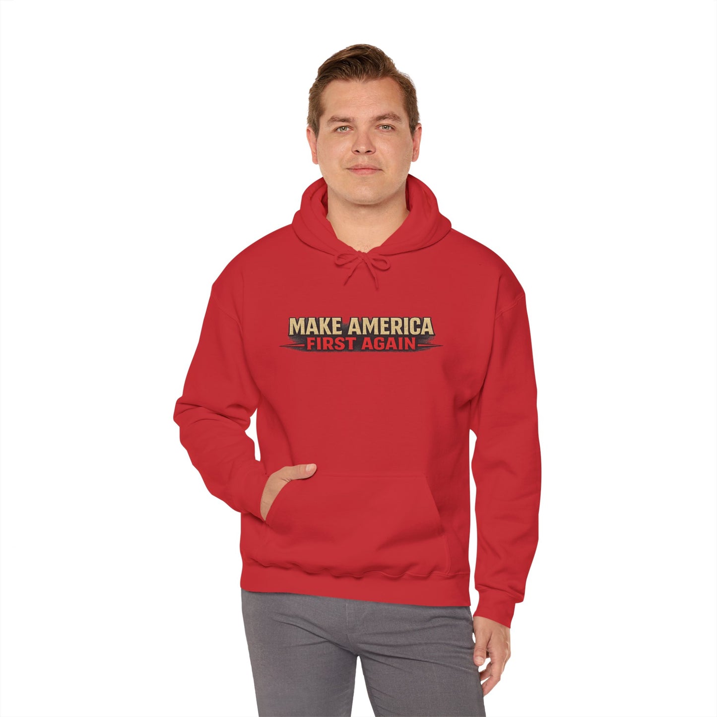 "Make America First Again" America First Is Not A Slogan - It's A Standard Comfort Color Brand Hoodie