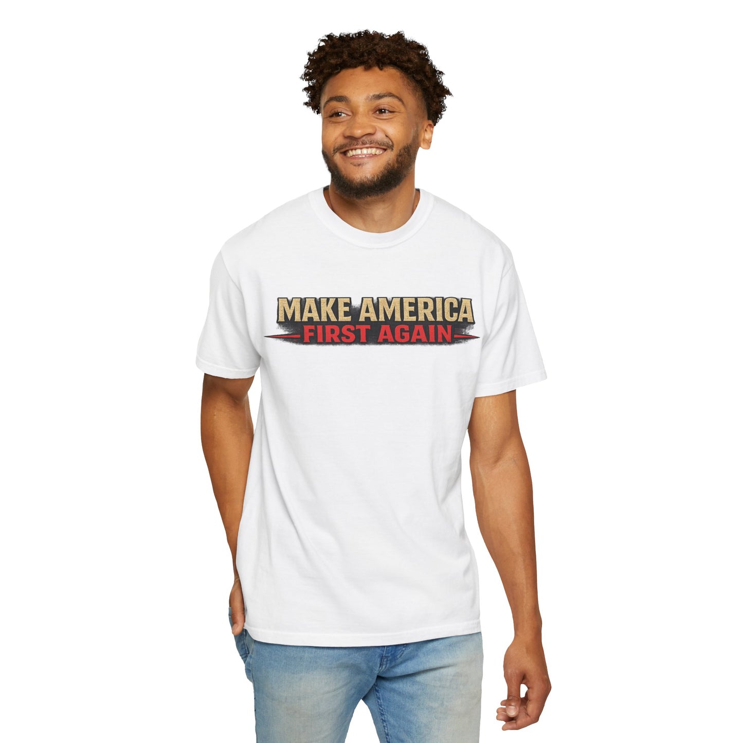 "Make America First Again" Book Merch Comfort Color Brand T-Shirt
