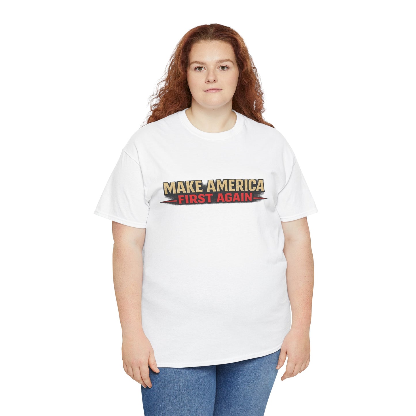 "Make America First Again" America First Is Not A Slogan - It's A Standard Gildan Brand T-Shirt