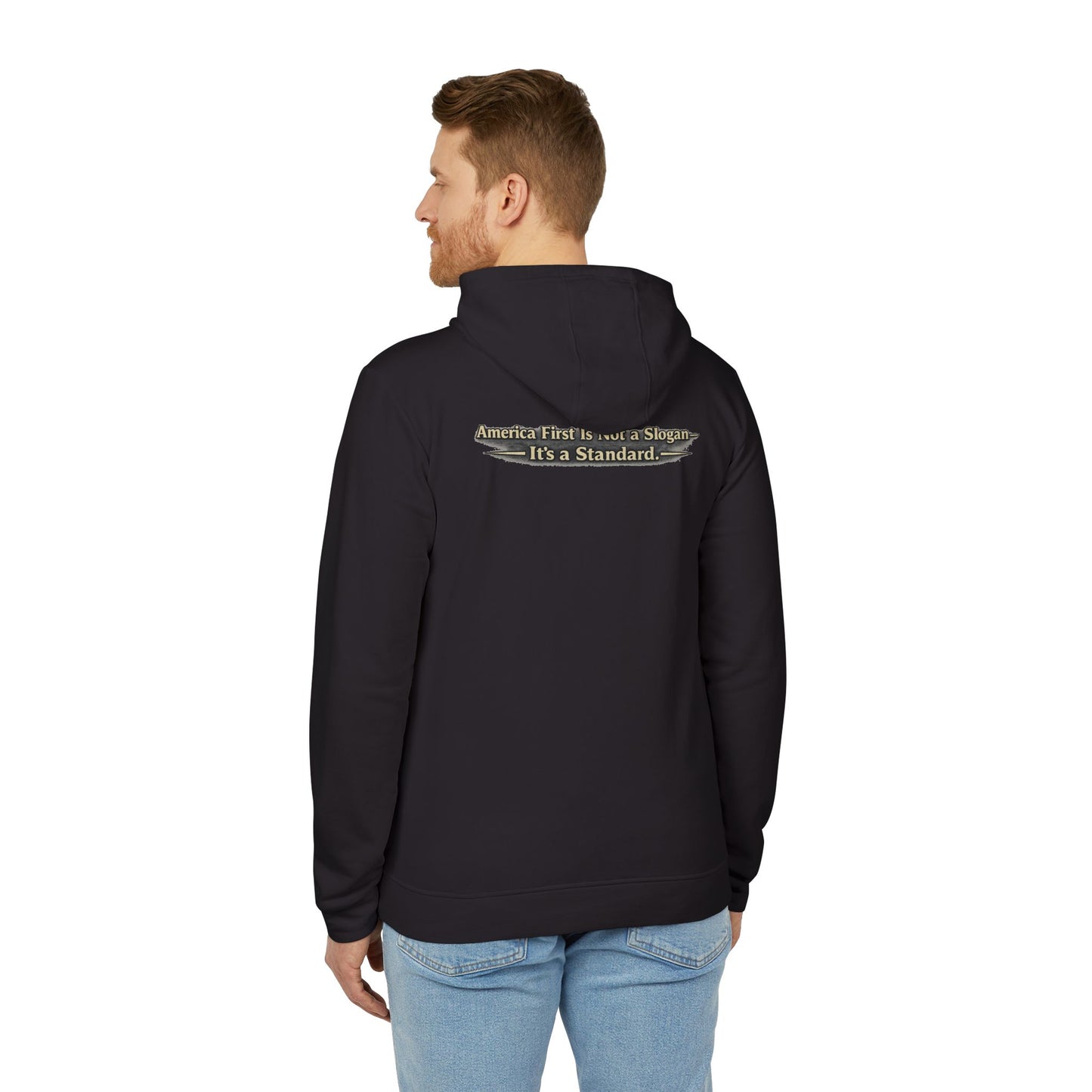 "Make America First Again" America First Is Not A Slogan - It's A Standard Adidas Brand Hoodie