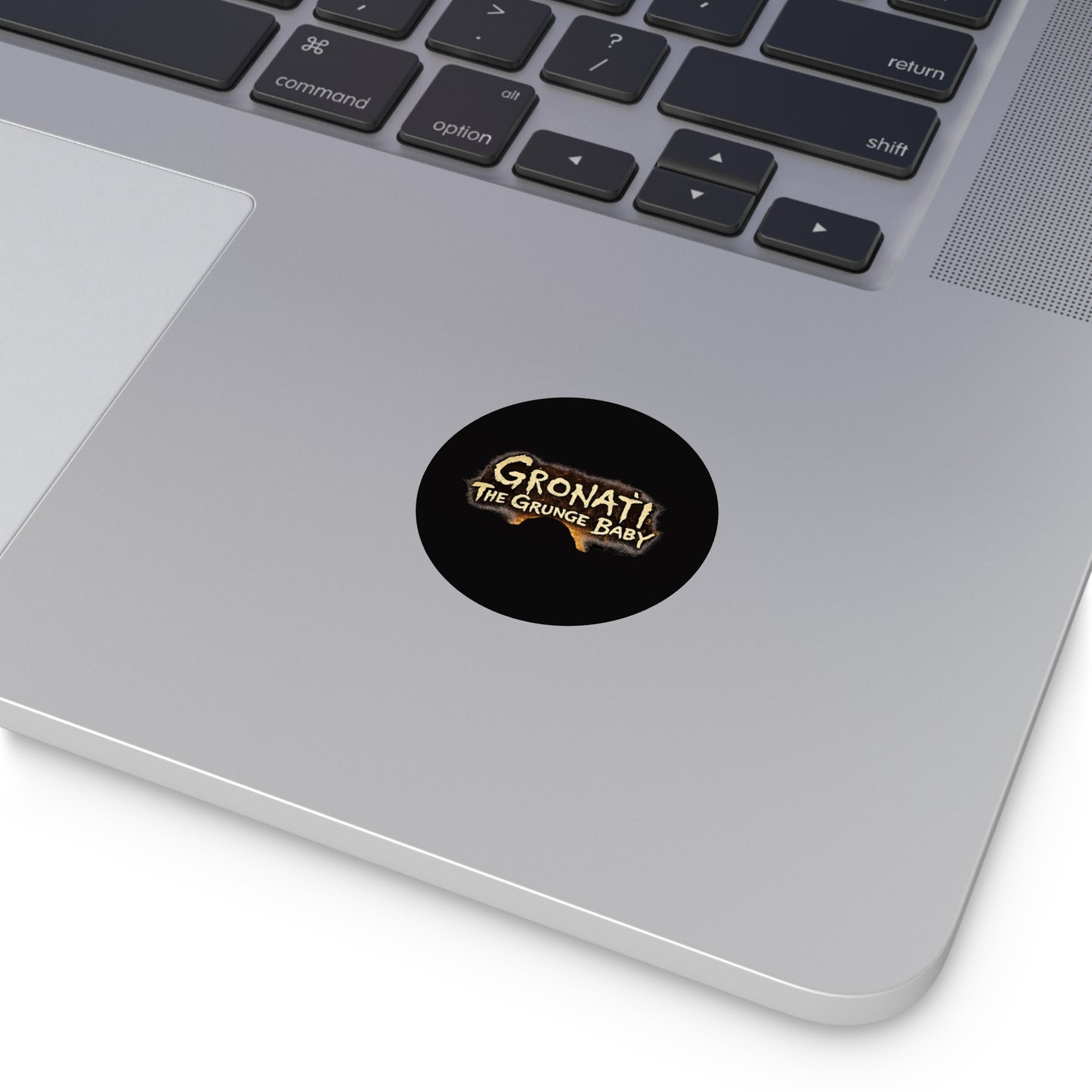 "Gronati The Grunge Baby"  Round Vinyl Sticker Logo
