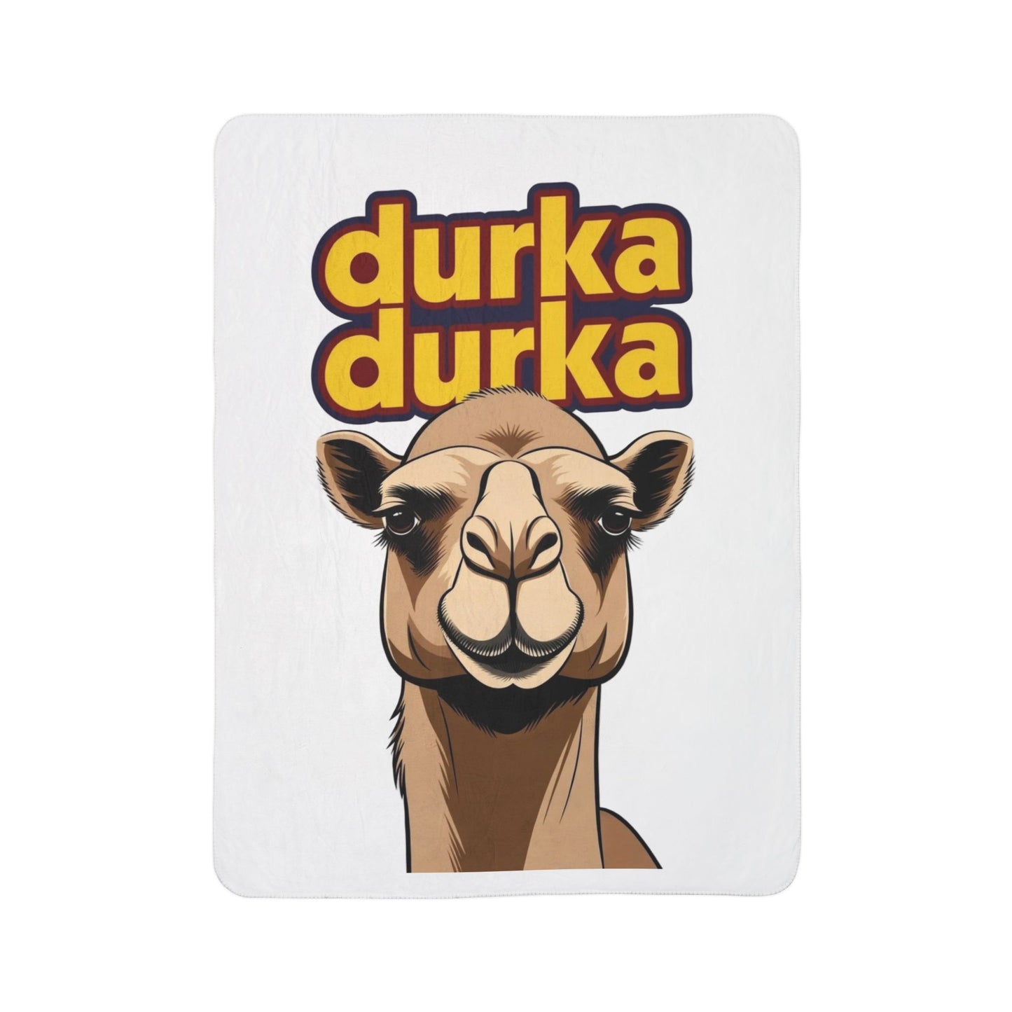 "Durka Durka" Camel Fleece Sherpa Blanket