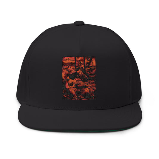 Gronati III 90's Retro Grunge/"Gronati TheGrungeBaby" Logo Embroidered Flat Bill Hat