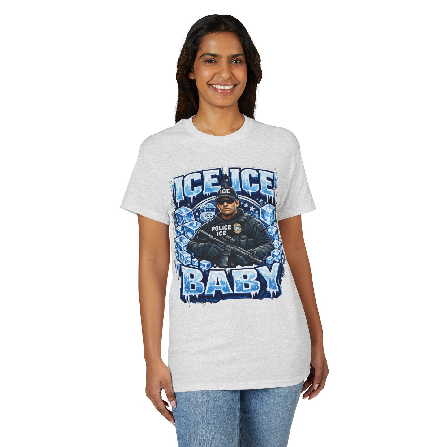 Ice Ice Baby ICE Agent Gildan 8000 Brand T-Shirt
